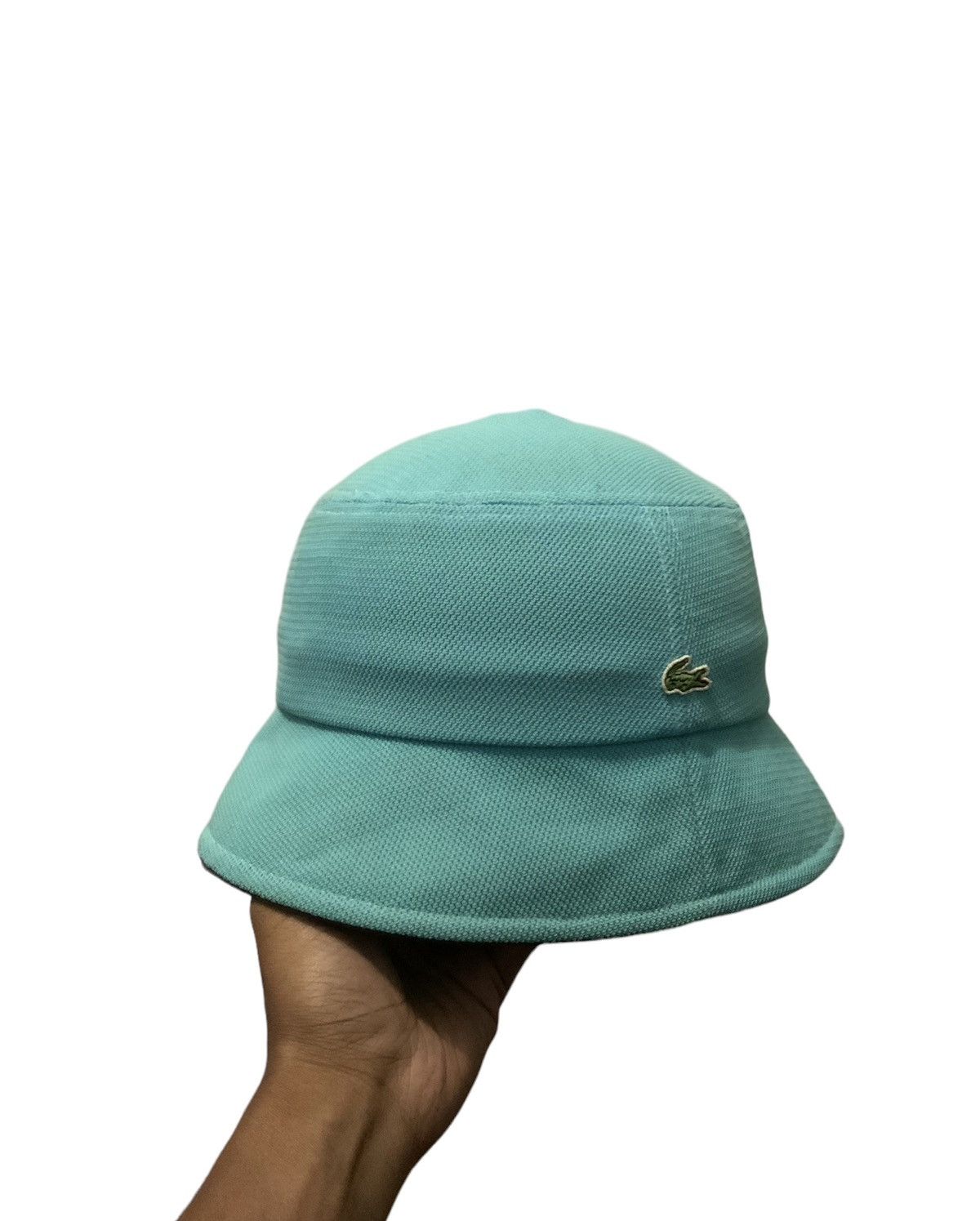 Japanese Brand Vintage Lacoste Japan Turqoise Bucket Hat Size ONE SIZE - 2 Thumbnail
