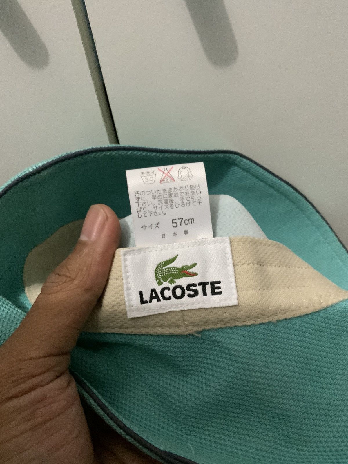 Japanese Brand Vintage Lacoste Japan Turqoise Bucket Hat Size ONE SIZE - 11 Thumbnail