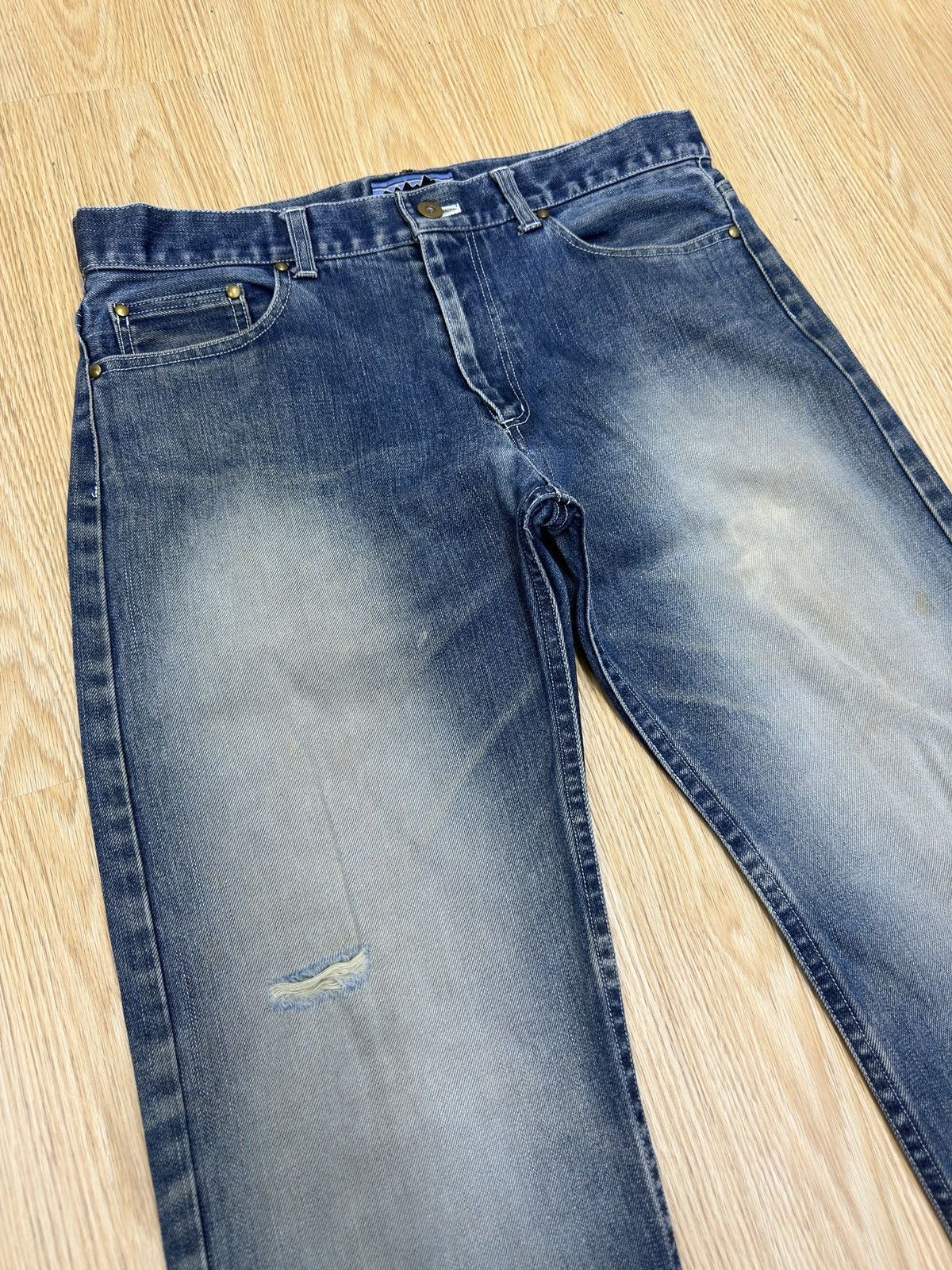 Beauty Beast × Japanese Brand × Vintage Figmentnia No Wear No Music Japan Denim J749 Size US 33 - 3 Thumbnail