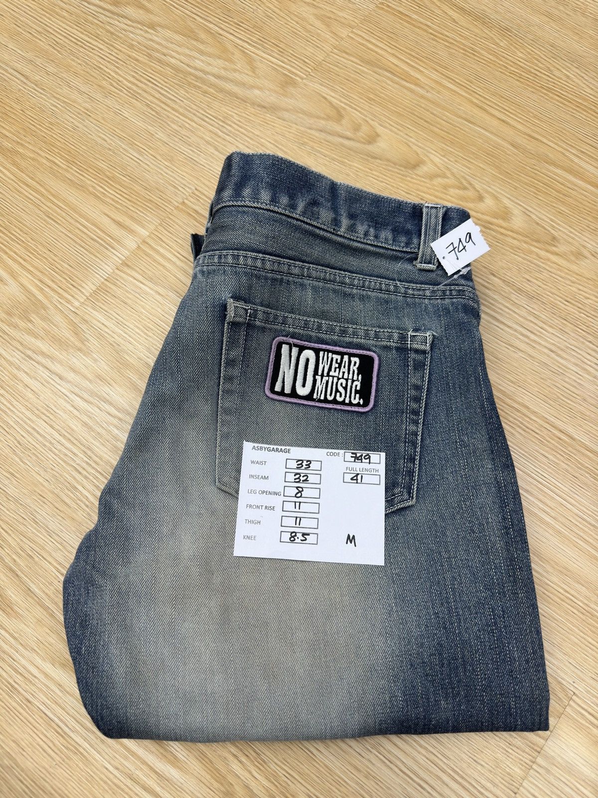 Beauty Beast × Japanese Brand × Vintage Figmentnia No Wear No Music Japan Denim J749 Size US 33 - 12 Thumbnail