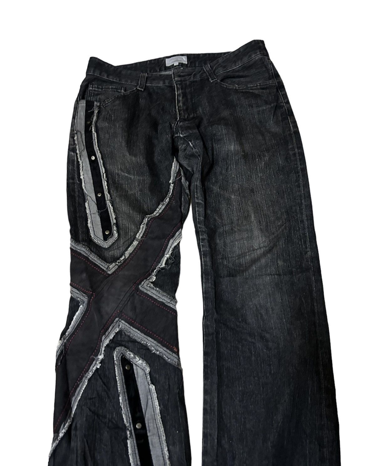 Designer PUNK 🔥‼️ DISTRESSED PATRICK COX DENIM PANTS 🔥 Size US 31 - 3 Thumbnail