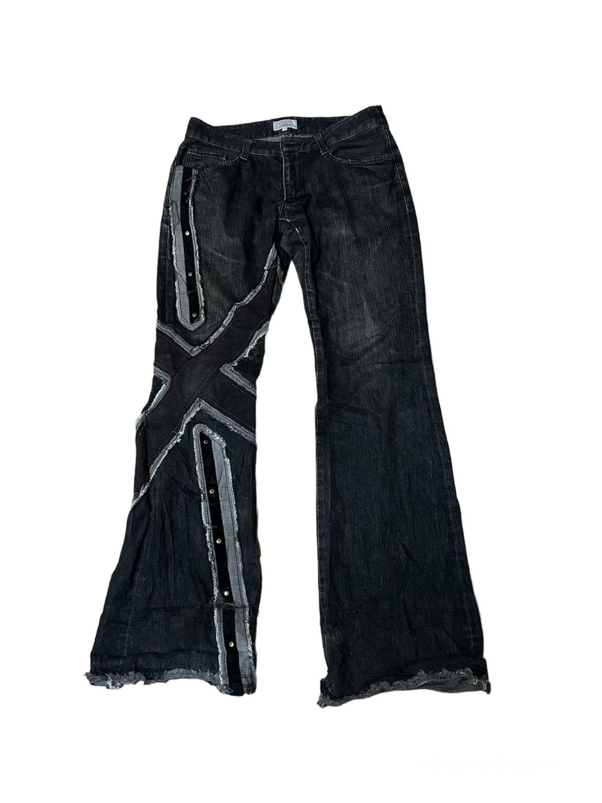 Designer PUNK 🔥‼️ DISTRESSED PATRICK COX DENIM PANTS 🔥 Size US 31 - 1 Thumbnail