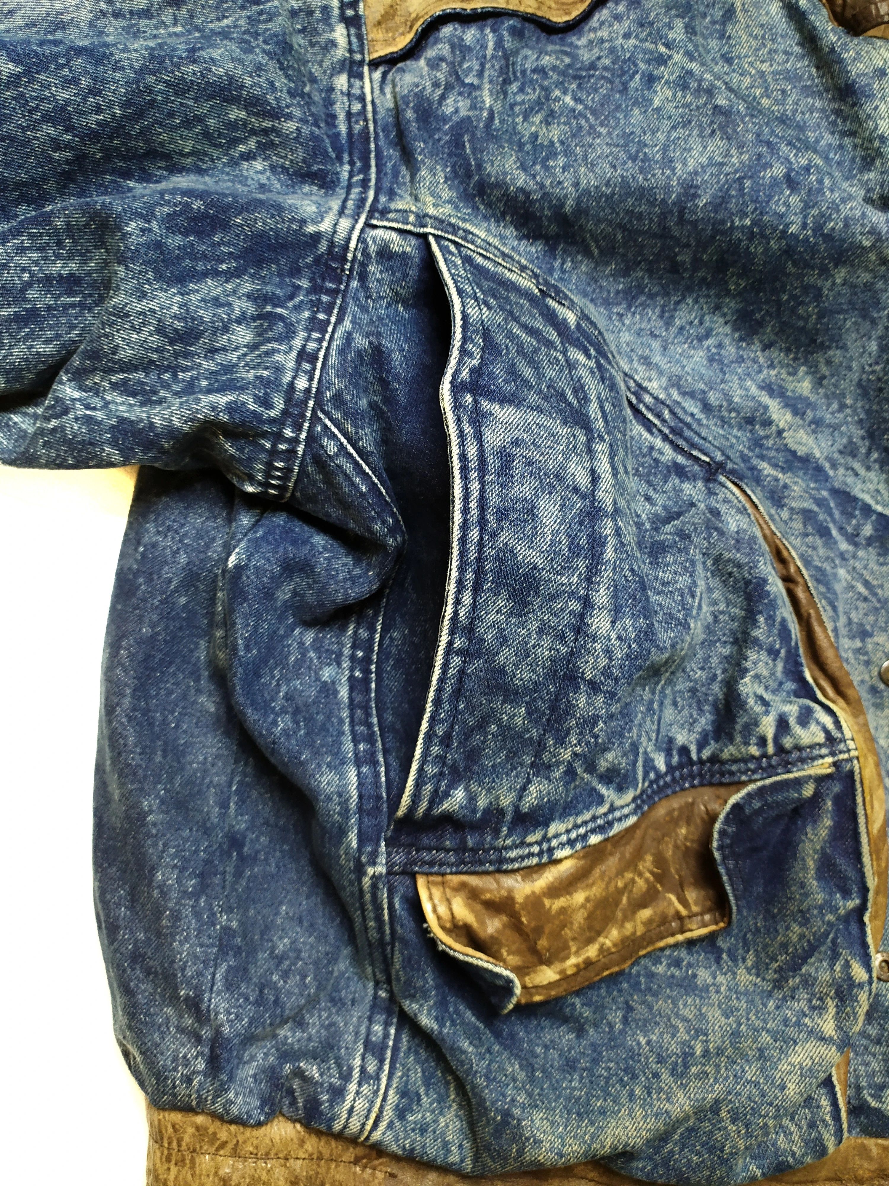 Vintage Vintage Reversible Brown Leather Denim Jacket Size US M / EU 48-50 / 2 - 18 Thumbnail