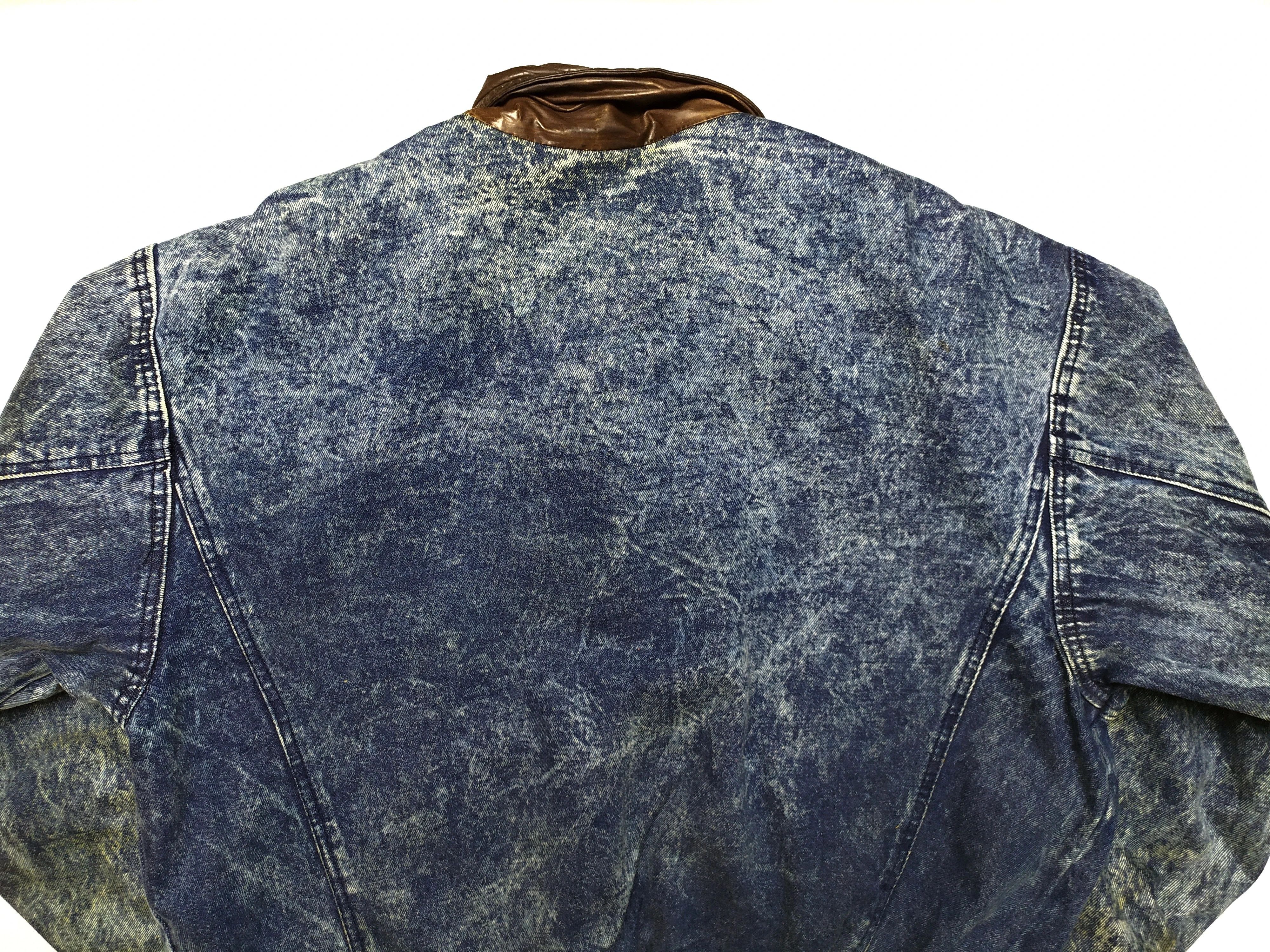 Vintage Vintage Reversible Brown Leather Denim Jacket Size US M / EU 48-50 / 2 - 11 Thumbnail