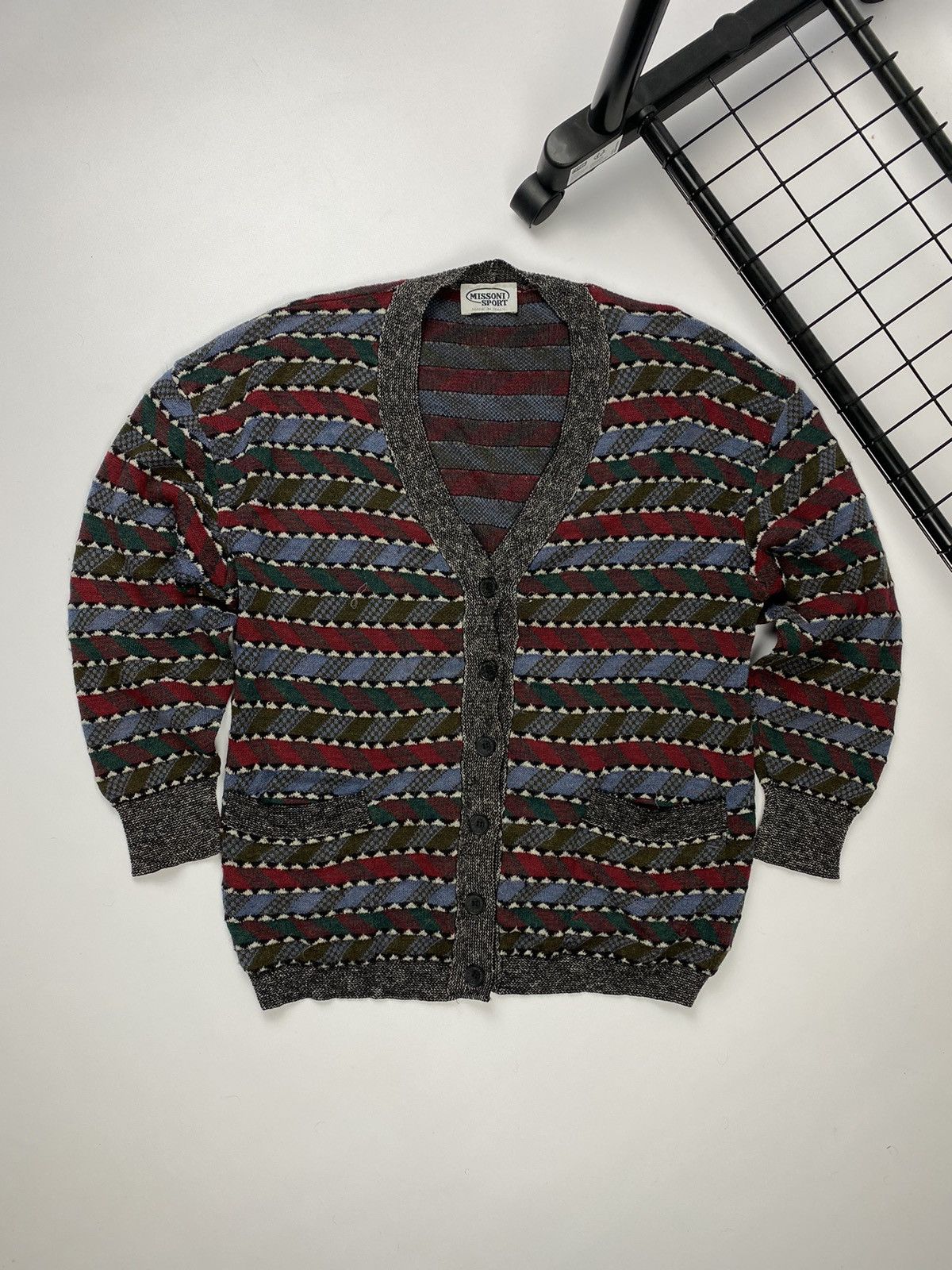 Missoni sport jumper cardigan sweater vintage