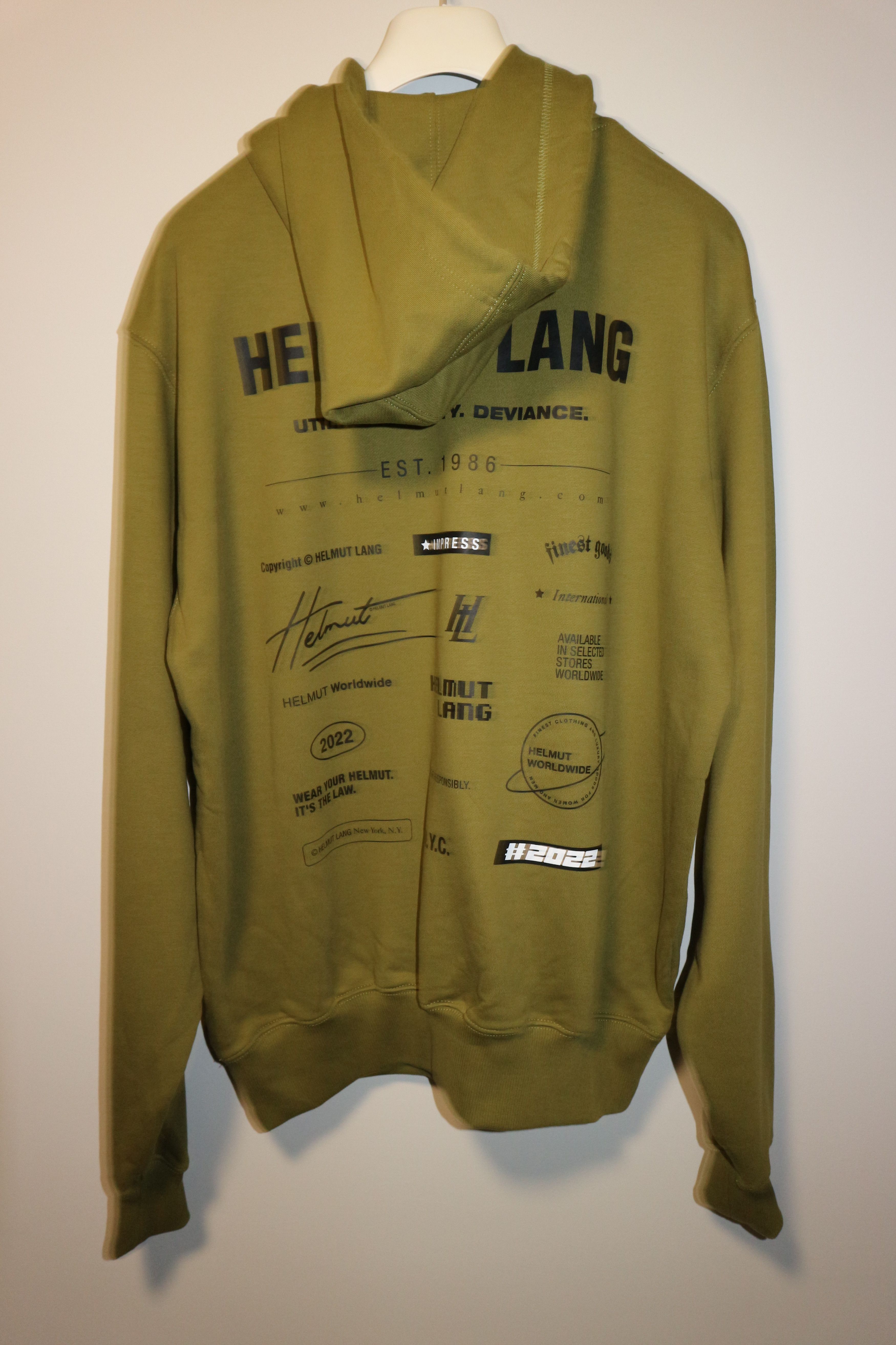 Helmut Lang Logo print hoodie 2022 Size US XL / EU 56 / 4 - 1 Thumbnail