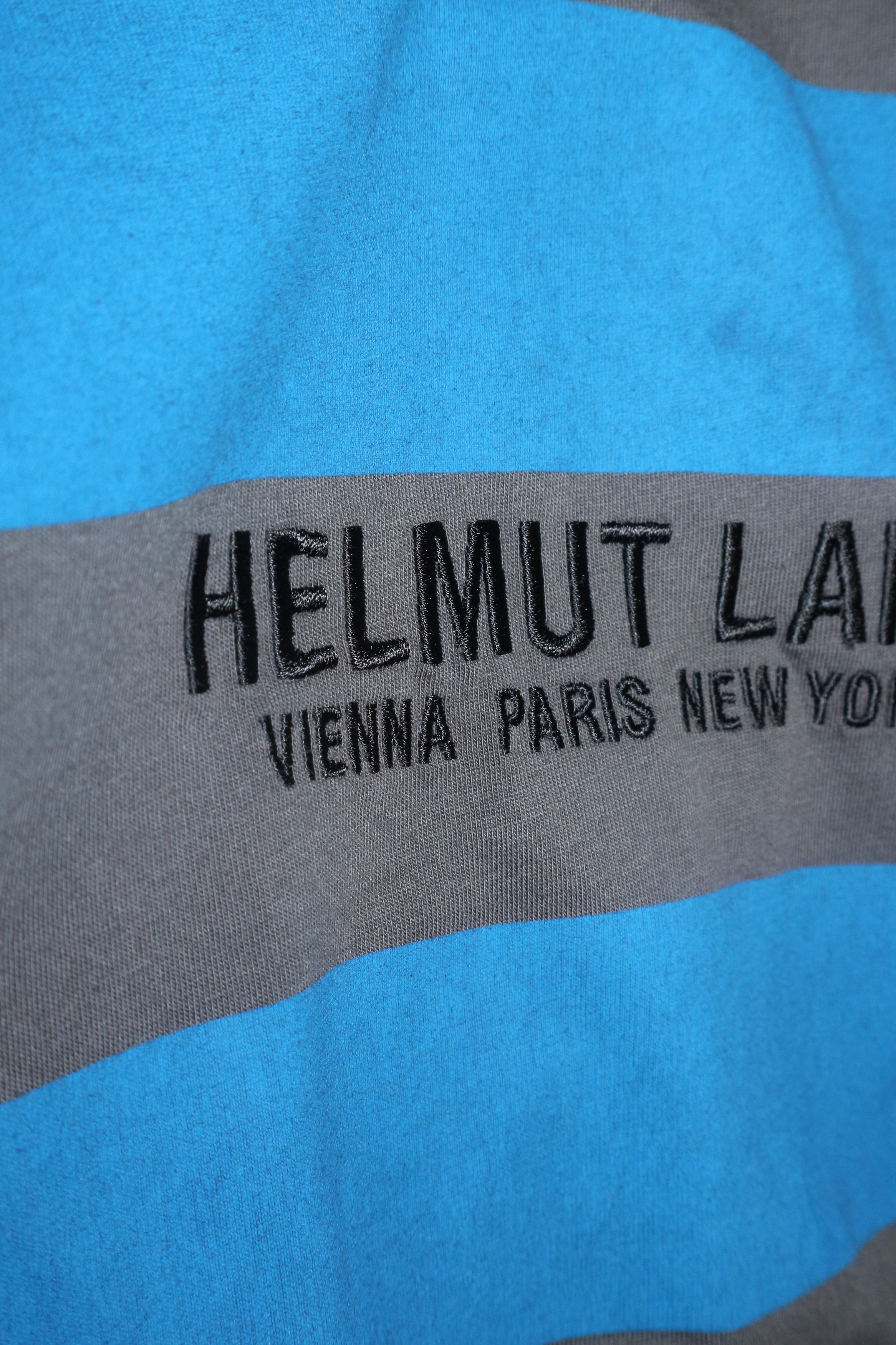 Helmut Lang Embroidered logo stripes t-shirt Size US S / EU 44-46 / 1 - 11 Thumbnail