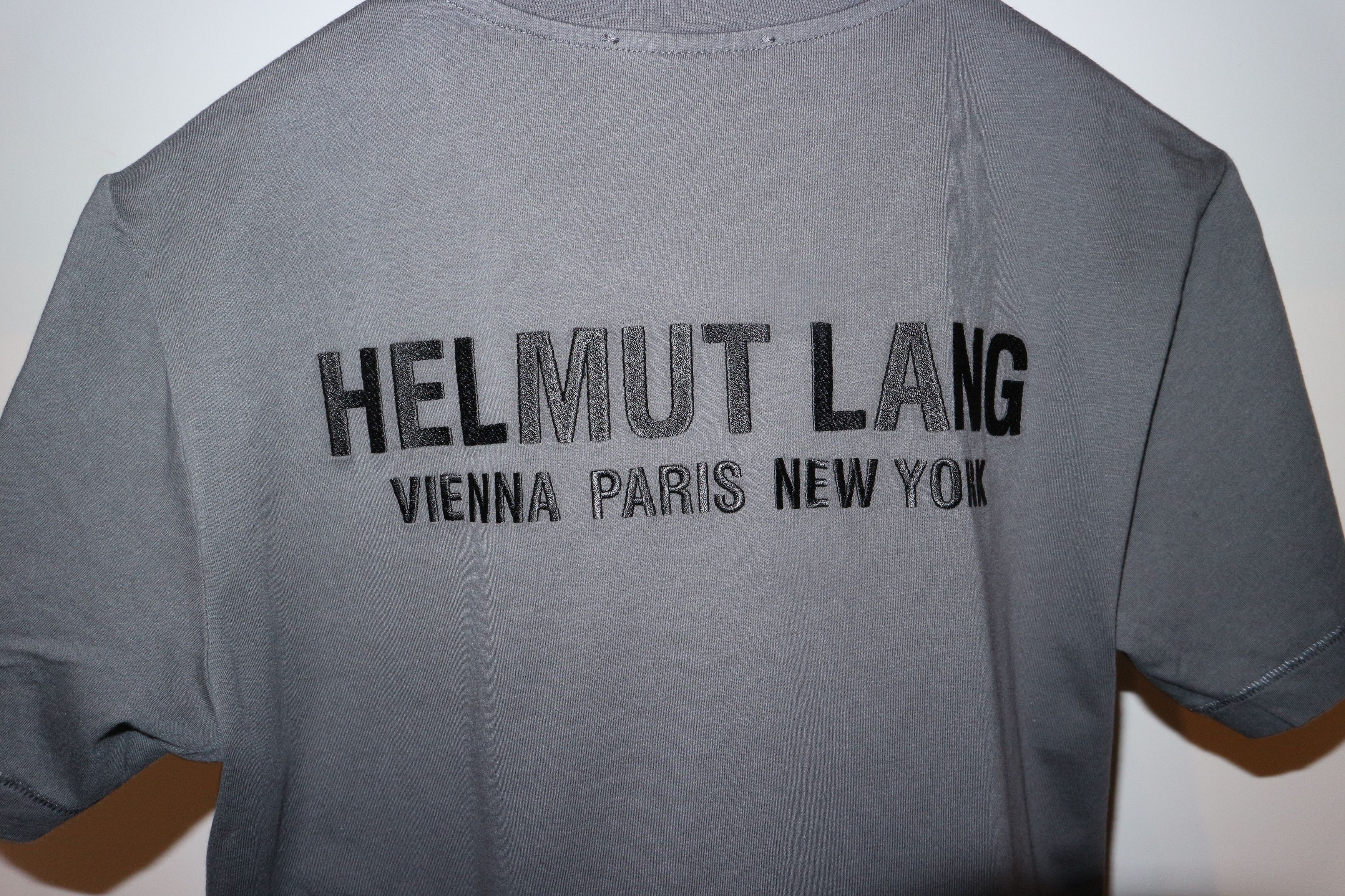 Helmut Lang Embroidered logo stripes t-shirt Size US S / EU 44-46 / 1 - 7 Thumbnail