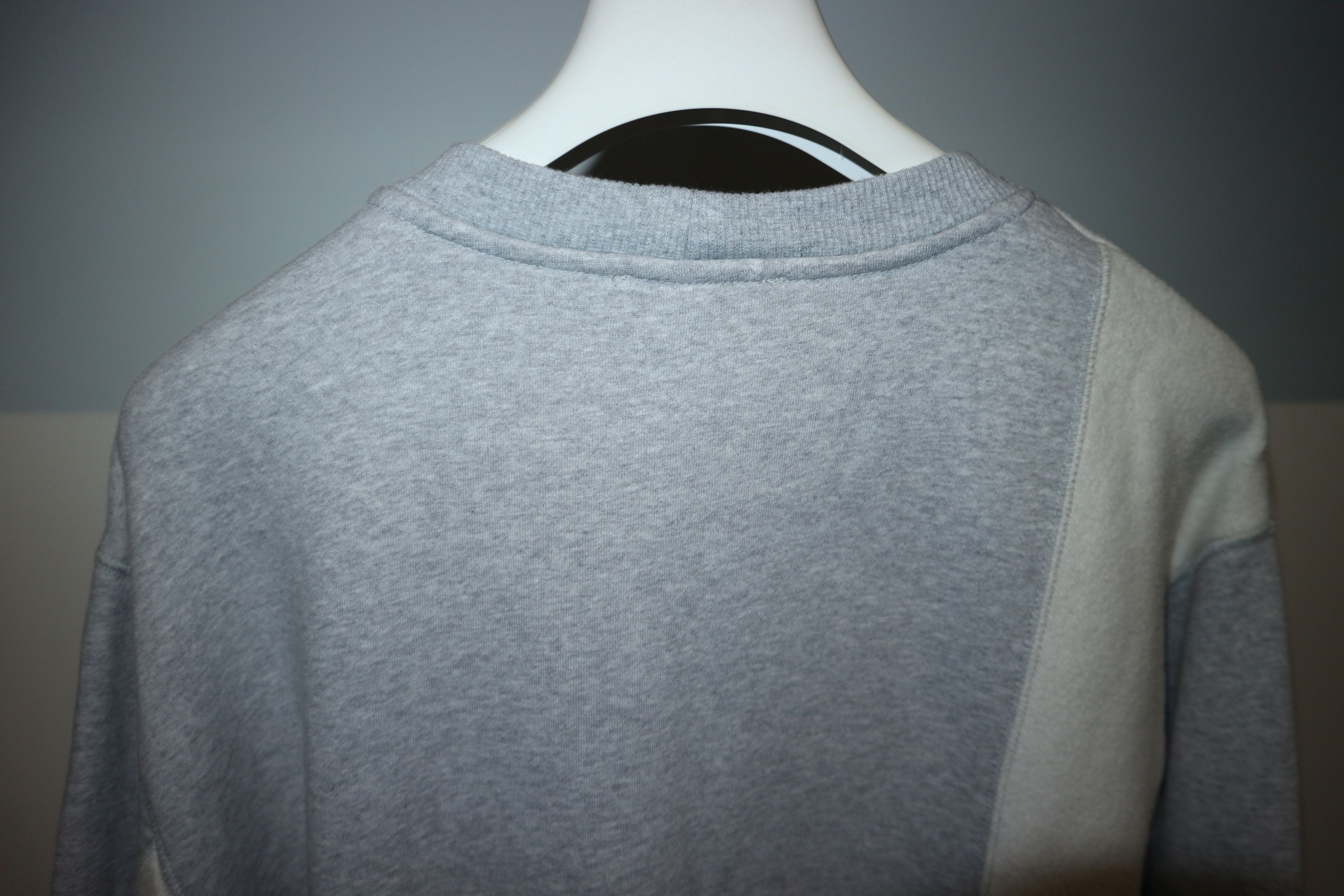 Helmut Lang Grey & Off-White Colorblock Crewneck Size US S / EU 44-46 / 1 - 7 Thumbnail