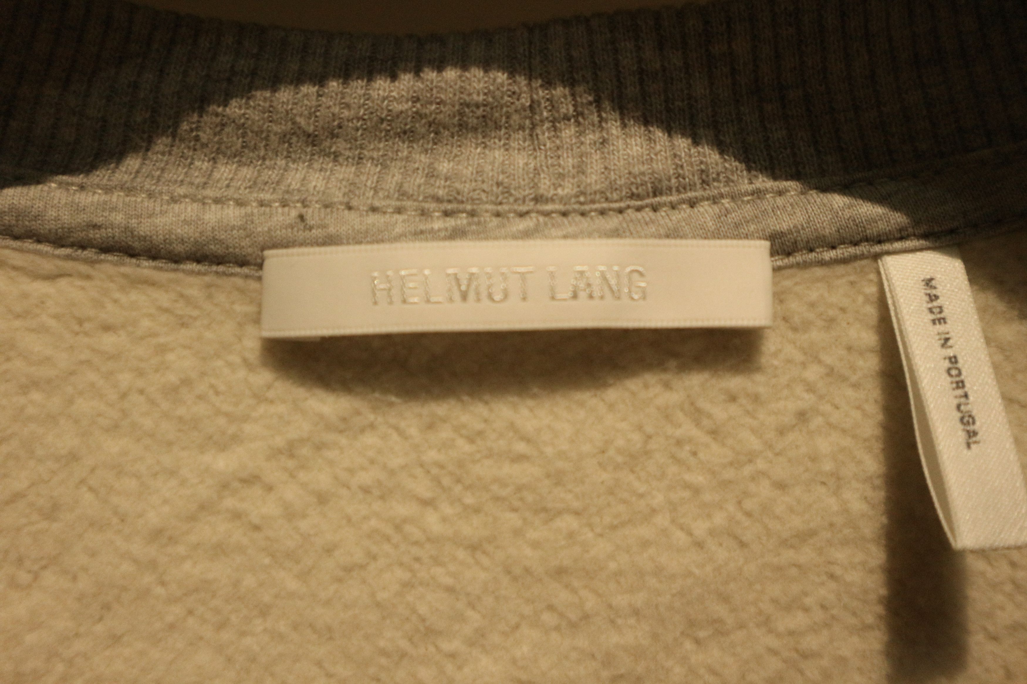 Helmut Lang Grey & Off-White Colorblock Crewneck Size US S / EU 44-46 / 1 - 5 Thumbnail