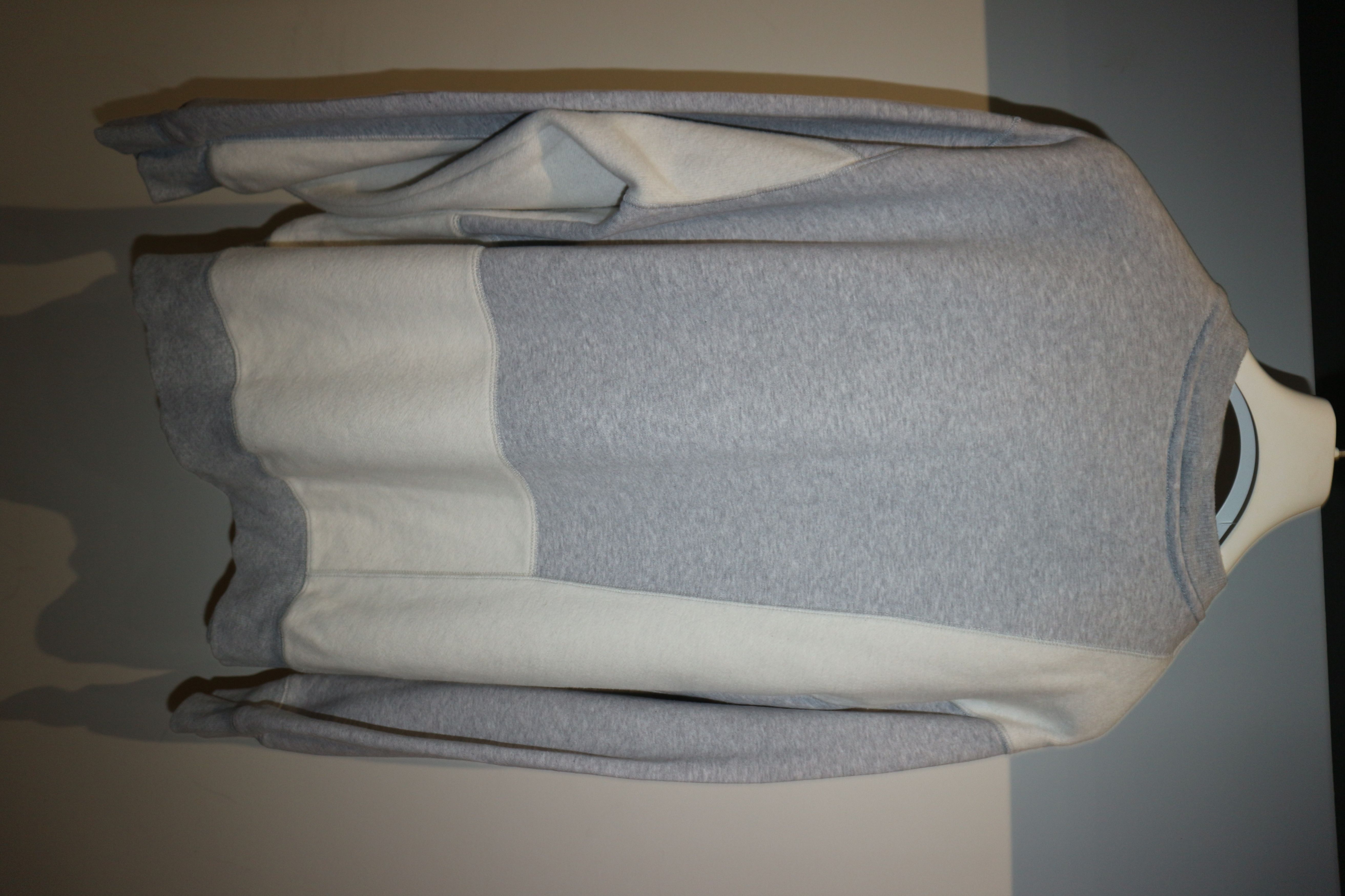 Helmut Lang Grey & Off-White Colorblock Crewneck Size US S / EU 44-46 / 1 - 8 Thumbnail