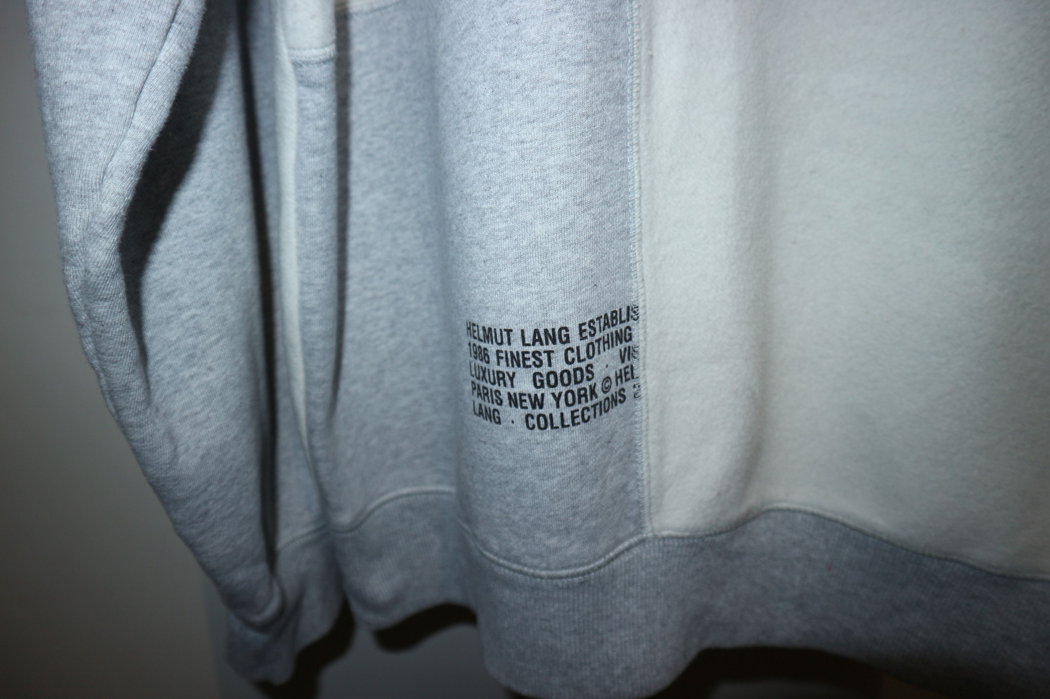 Helmut Lang Grey & Off-White Colorblock Crewneck Size US S / EU 44-46 / 1 - 3 Thumbnail