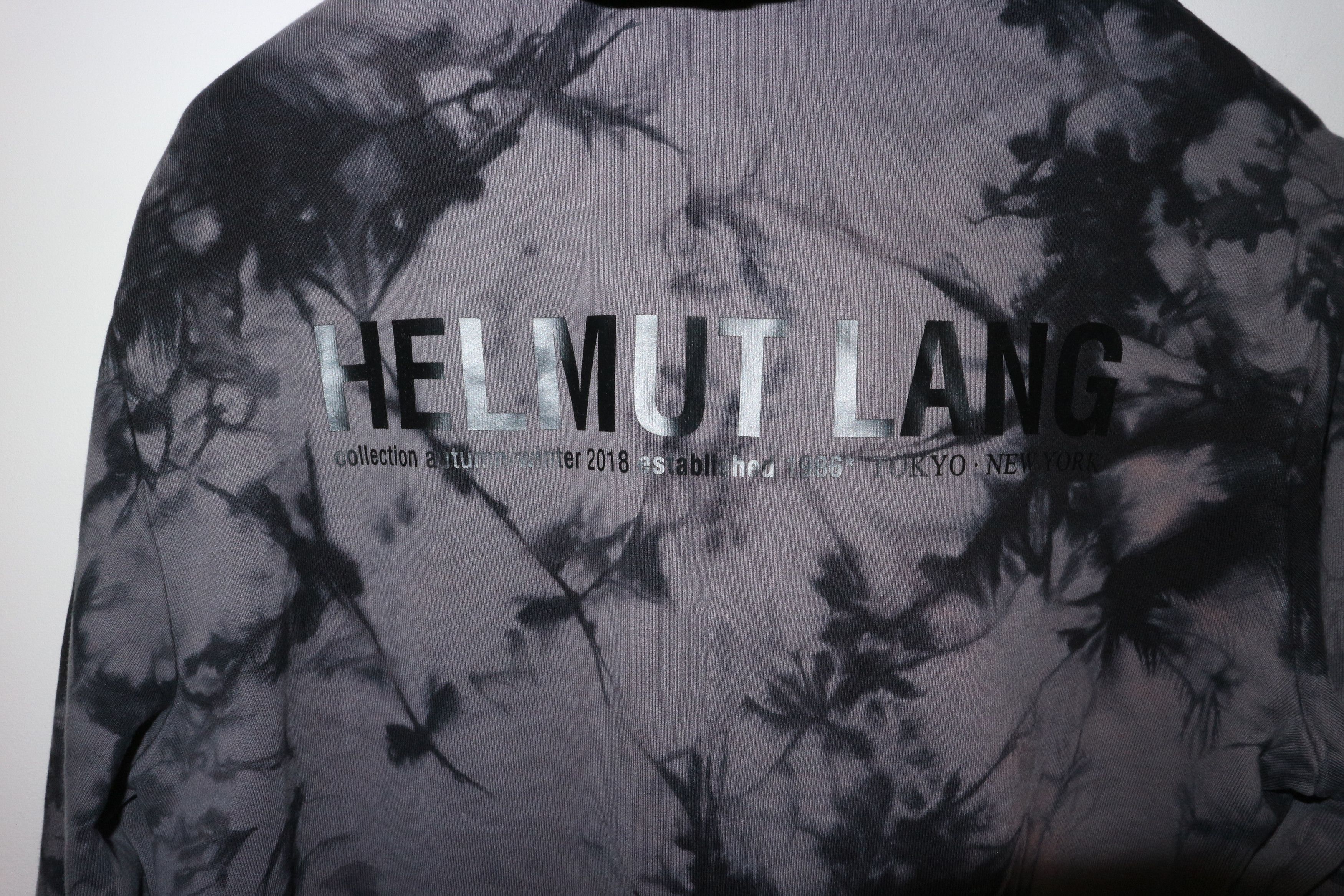 Helmut Lang Marble effect logo print hoodie Size US S / EU 44-46 / 1 - 7 Thumbnail