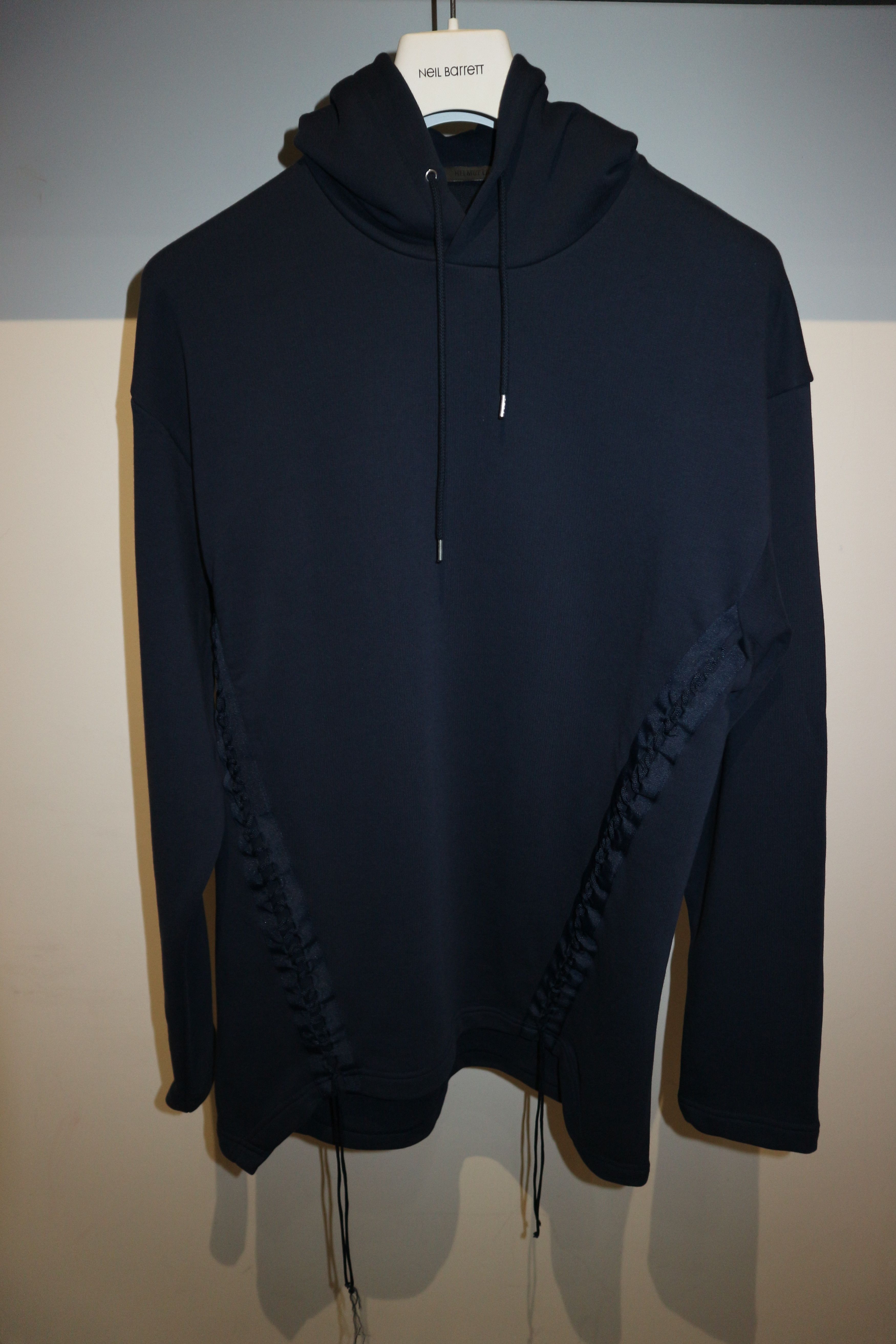 Helmut Lang Navy laced sweatshirt Size US S / EU 44-46 / 1 - 1 Thumbnail