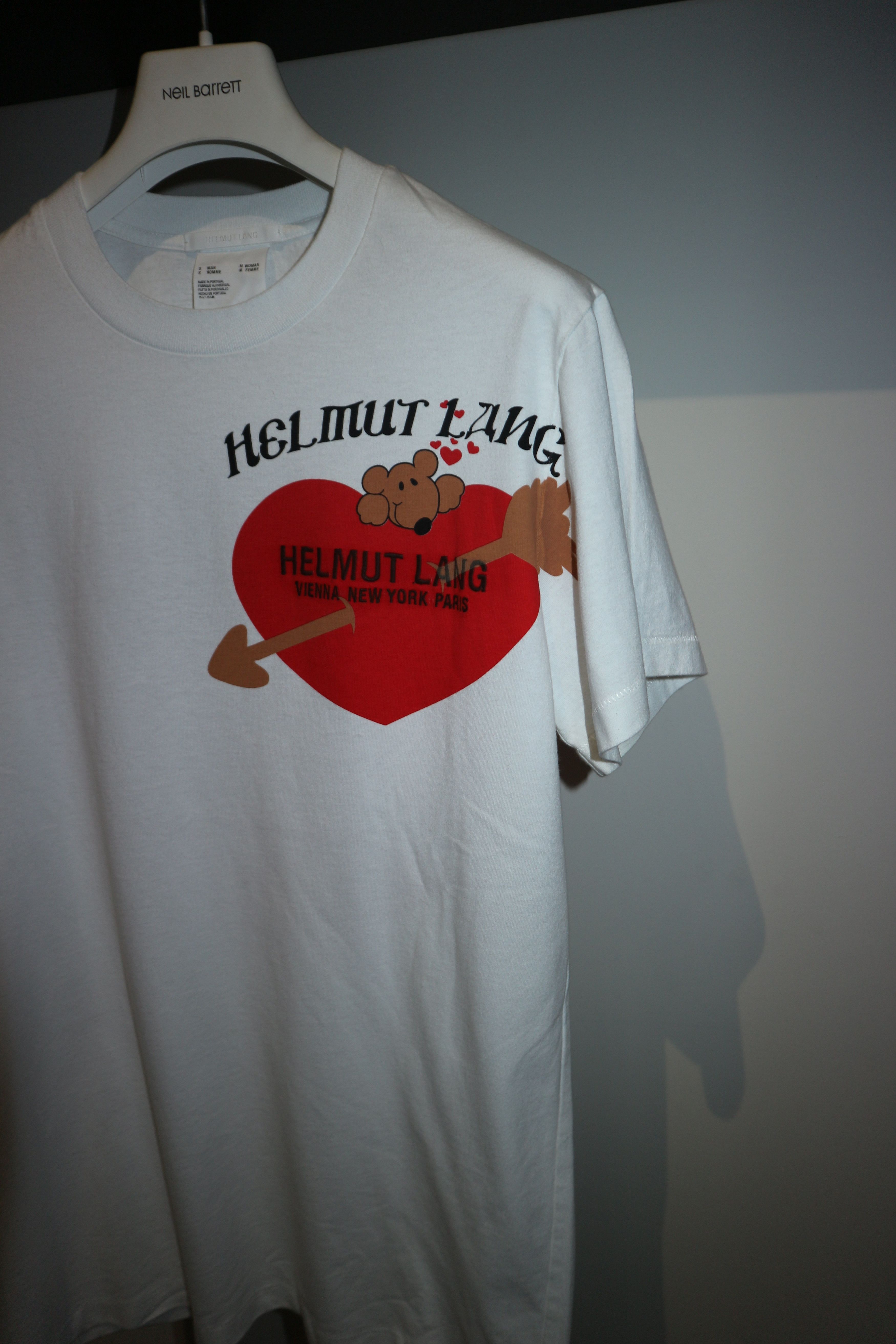 Helmut Lang teddy bear valentine t-shirt Size US S / EU 44-46 / 1 - 5 Thumbnail