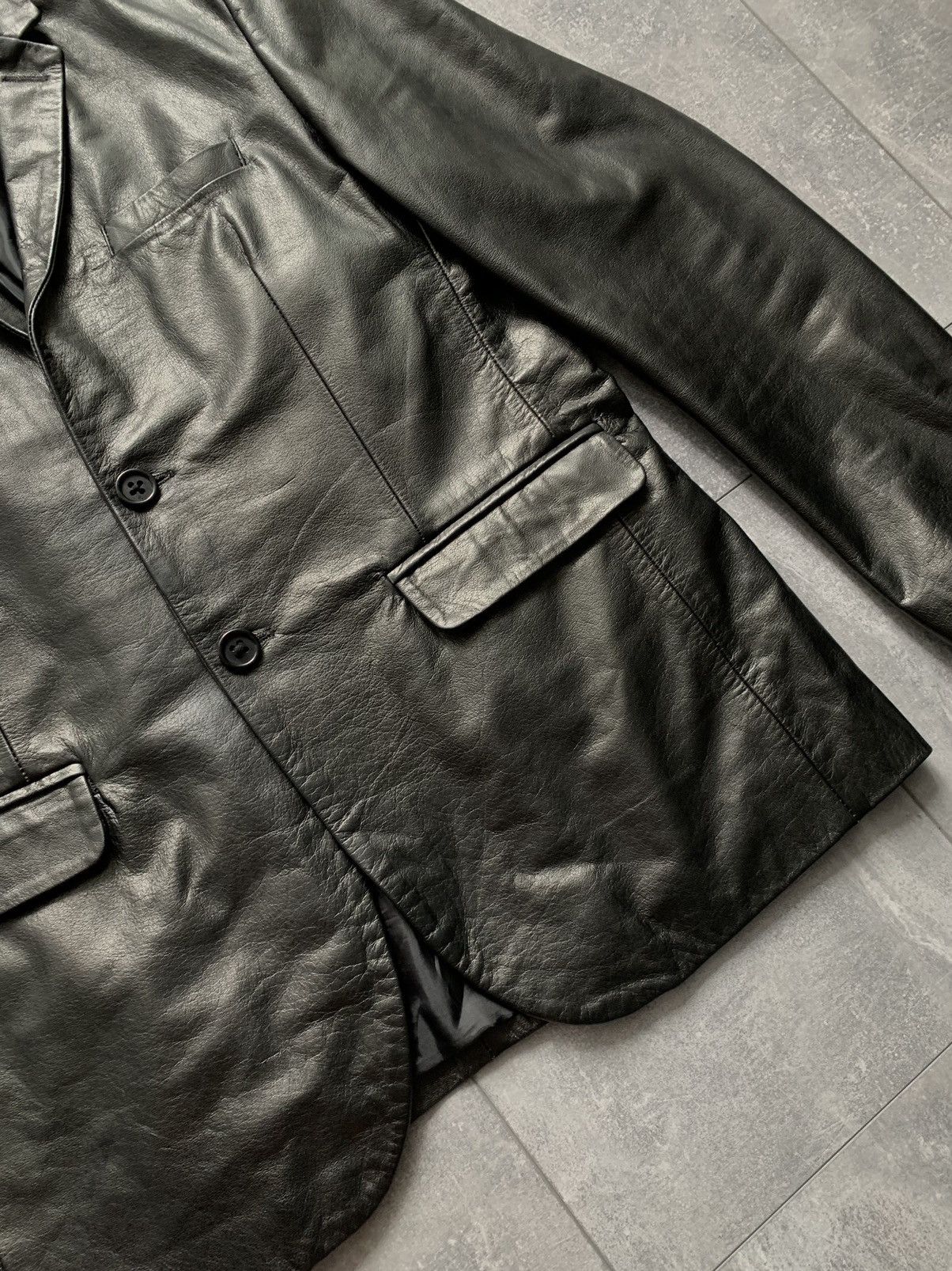 Other Smart range black leather blazer jacket Size US L / EU 52-54 / 3 - 7 Thumbnail