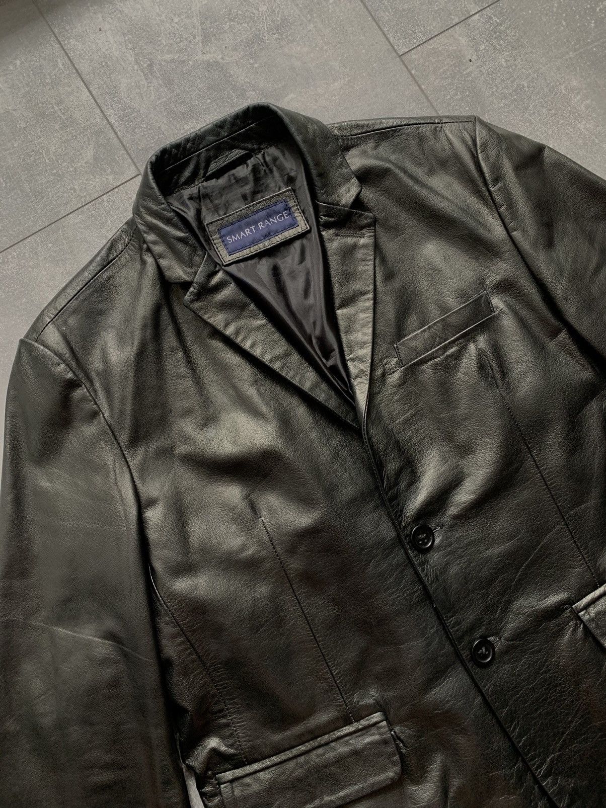 Other Smart range black leather blazer jacket Size US L / EU 52-54 / 3 - 8 Thumbnail