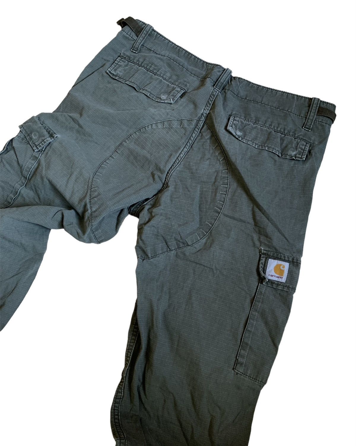 Carhartt Carhartt Wip Distressed khaki cargo aviation pants logo Size US 31 - 3 Thumbnail
