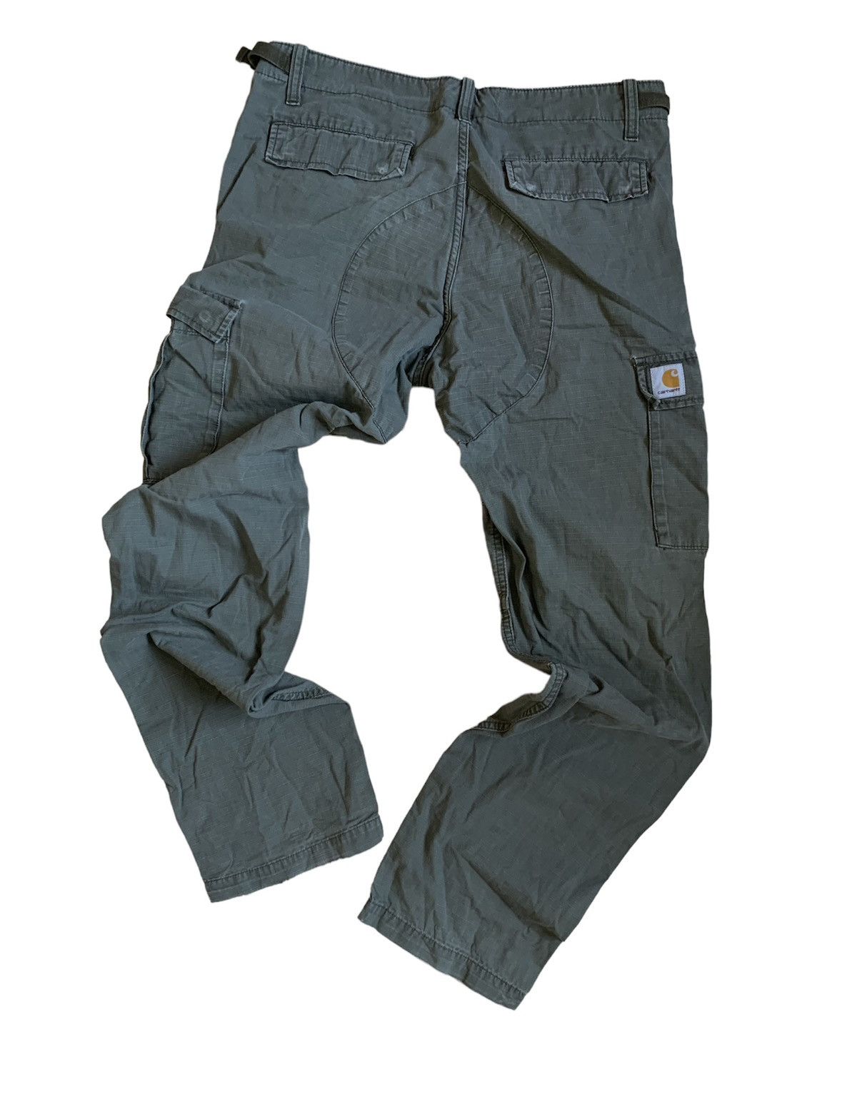 Carhartt Carhartt Wip Distressed khaki cargo aviation pants logo Size US 31 - 1 Thumbnail