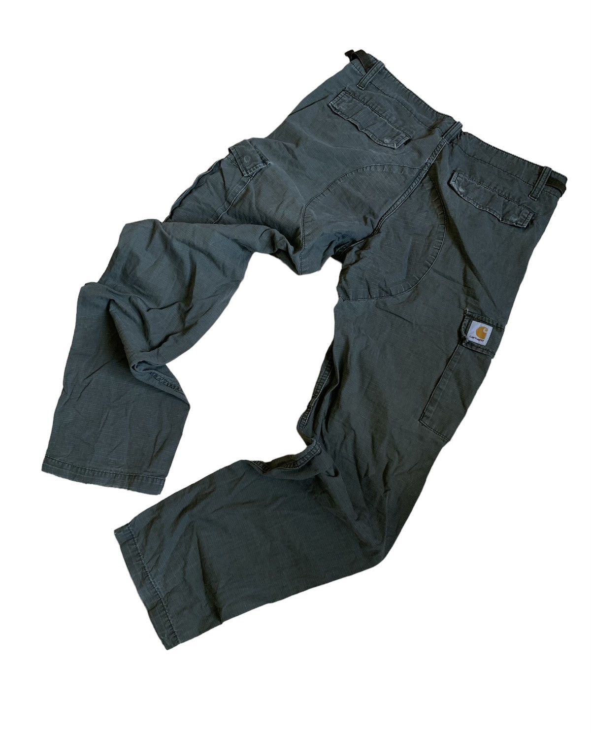 Carhartt Carhartt Wip Distressed khaki cargo aviation pants logo Size US 31 - 2 Thumbnail