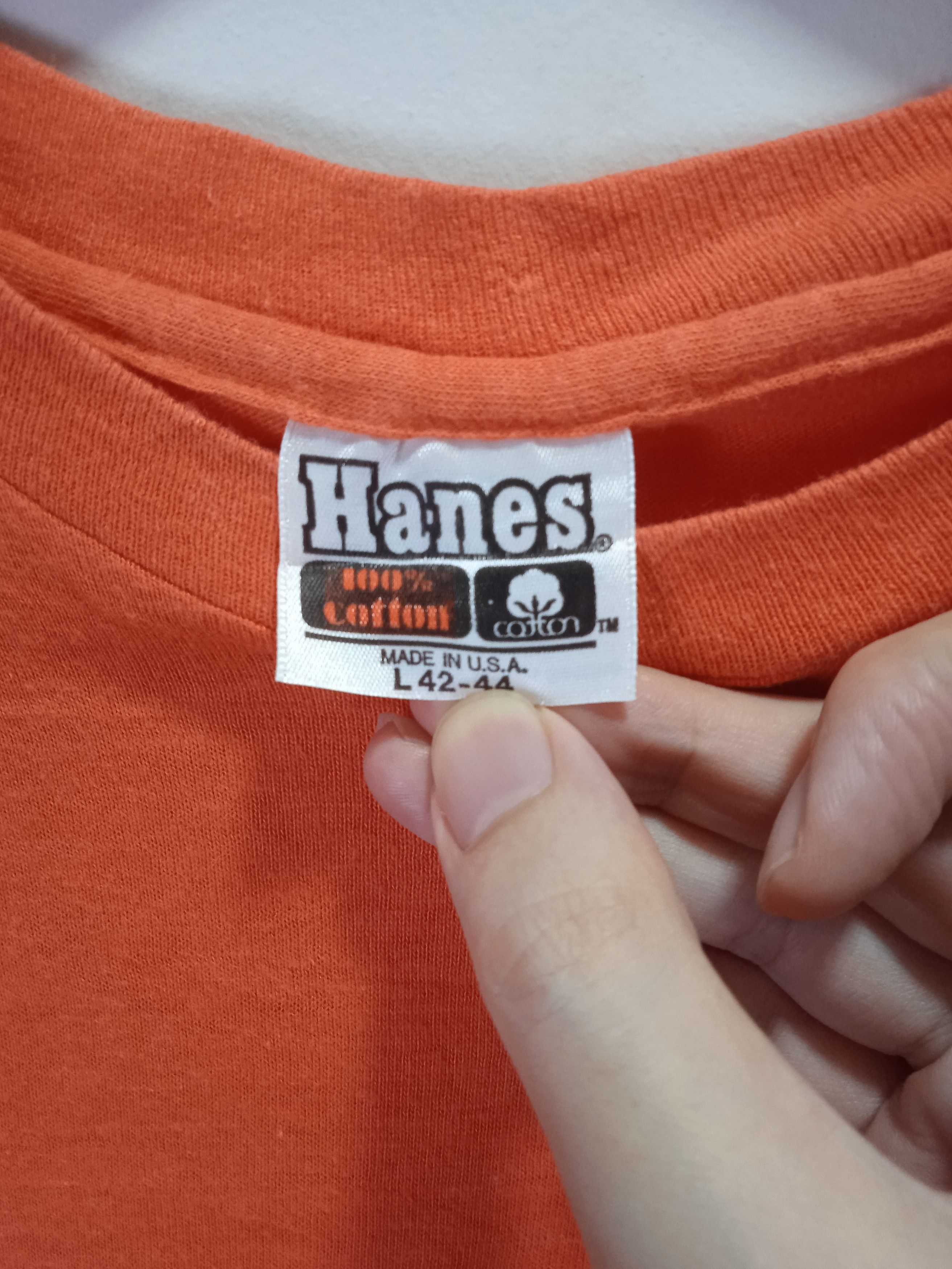 Hanes × Vintage Vintage 80s Hanes T-Shirt Size US L / EU 52-54 / 3 - 2 Thumbnail