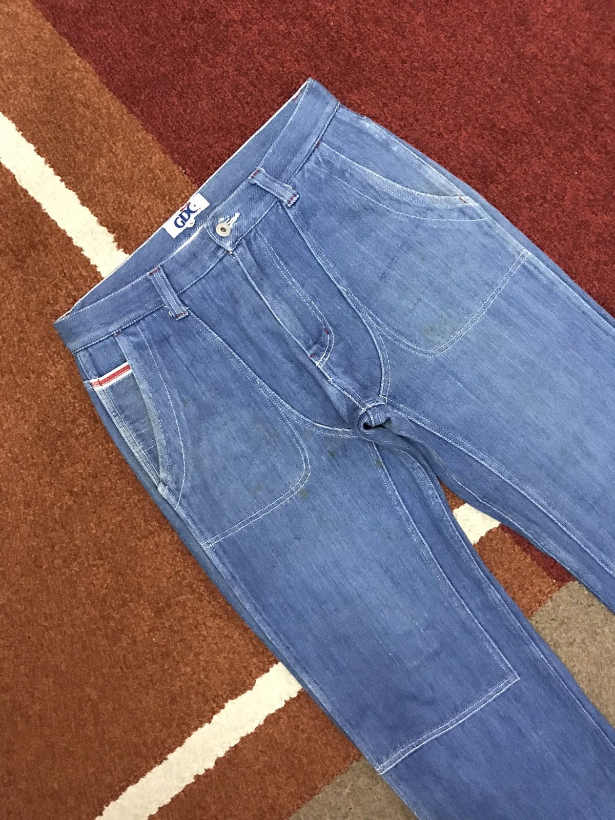 Japanese Brand GDC Japan Workwear Double Knee Jeans Size US 31 - 2 Thumbnail