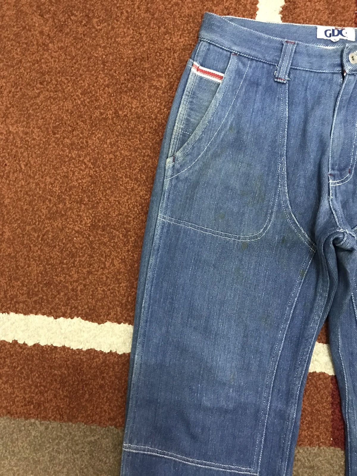 Japanese Brand GDC Japan Workwear Double Knee Jeans Size US 31 - 5 Thumbnail