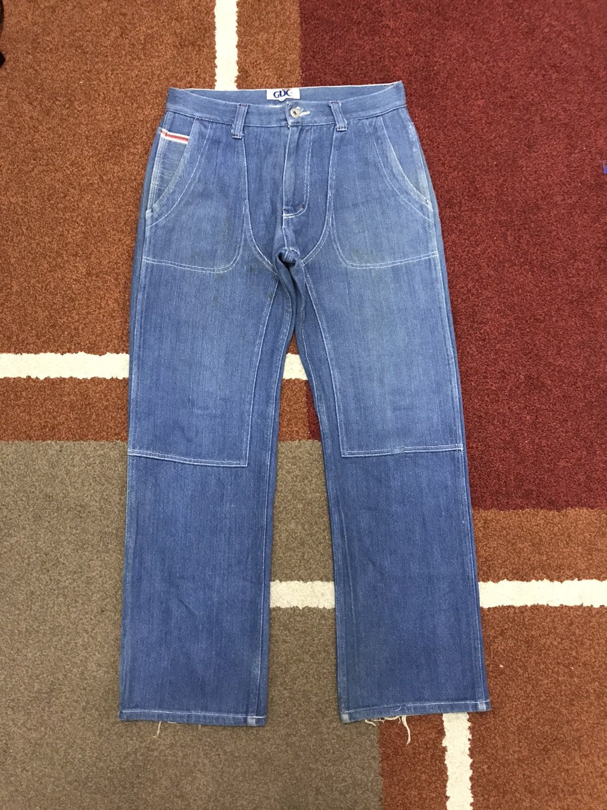 Japanese Brand GDC Japan Workwear Double Knee Jeans Size US 31 - 1 Thumbnail