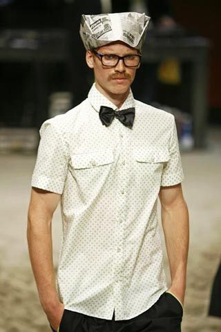 Denis Simachev 2006 Polka dot shirt.Like Jean Paul Gaultier or Gucci Size US M / EU 48-50 / 2 - 2 Thumbnail