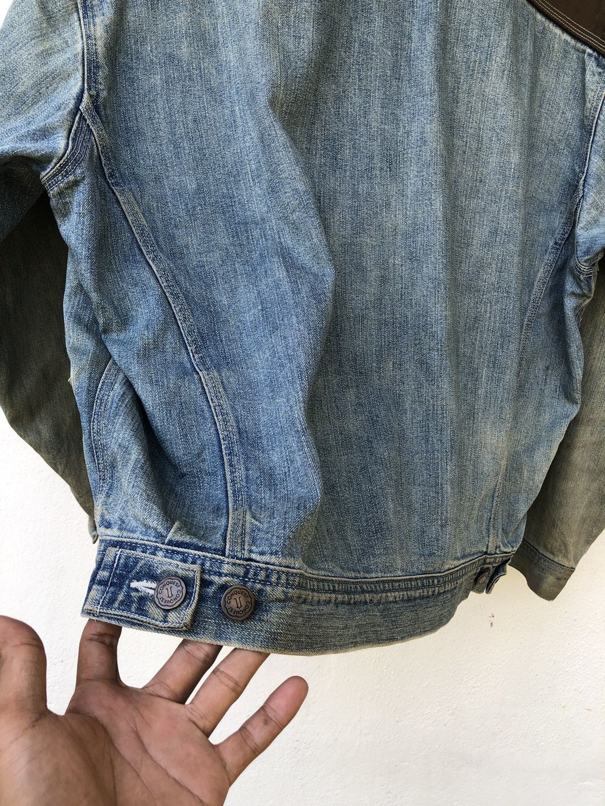 Chevignon 🔥VTG Chevignon Western Made Pacth Distressed Denim Jacket Size US XL / EU 56 / 4 - 7 Thumbnail