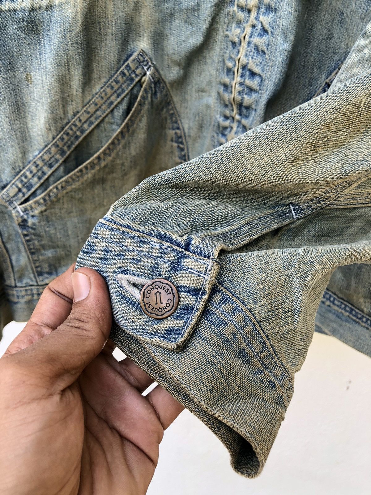 Chevignon 🔥VTG Chevignon Western Made Pacth Distressed Denim Jacket Size US XL / EU 56 / 4 - 9 Thumbnail
