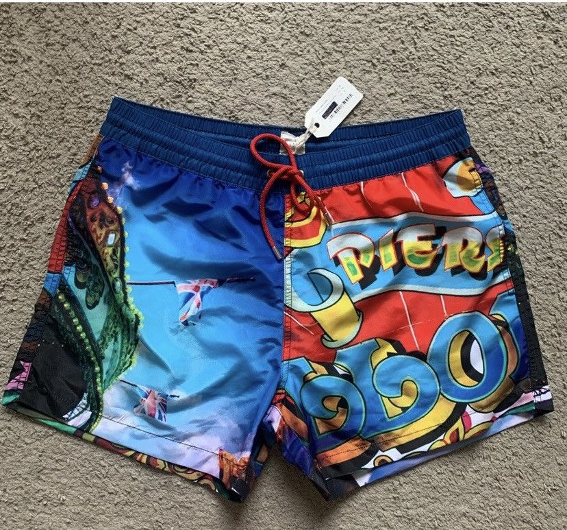 Paul Smith PAUL SMITH BRIGHTON PHOTO SWIM SHORTS Size US 31 - 12 Thumbnail