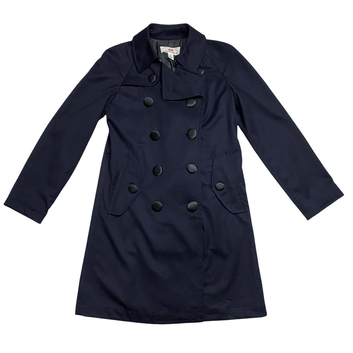 Comme des Garcons × H&M CDG X H&M trenchcoat double breasted long jacket Size US XS / EU 42 / 0 - 5 Thumbnail