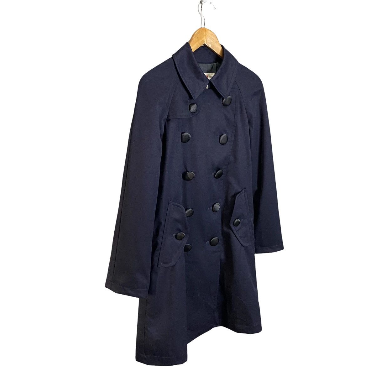 Comme des Garcons × H&M CDG X H&M trenchcoat double breasted long jacket Size US XS / EU 42 / 0 - 3 Thumbnail