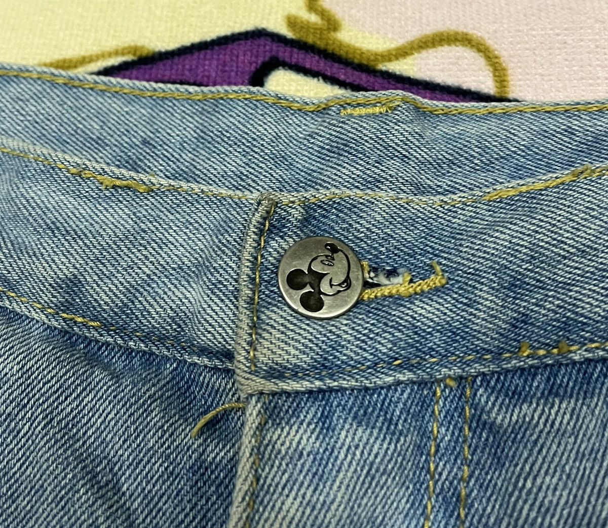 Mickey Mouse Vintage MICKEY MOUSE Made in USA Talon Zip Denim x Rare Size US 31 - 6 Thumbnail