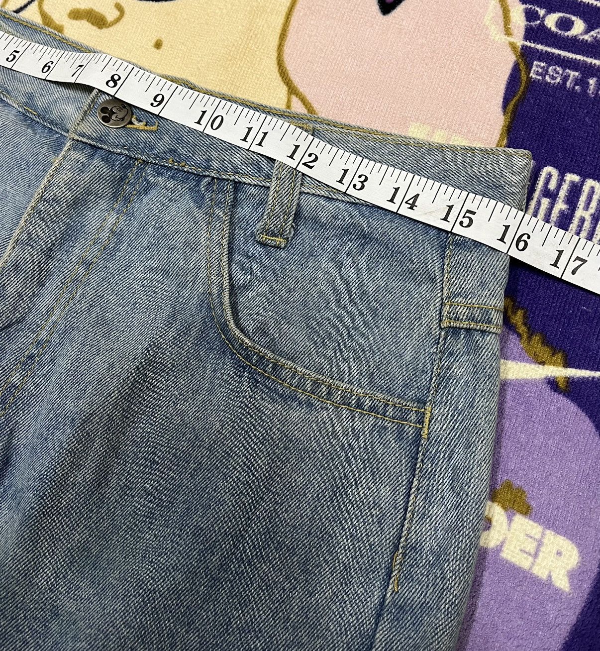 Mickey Mouse Vintage MICKEY MOUSE Made in USA Talon Zip Denim x Rare Size US 31 - 11 Thumbnail