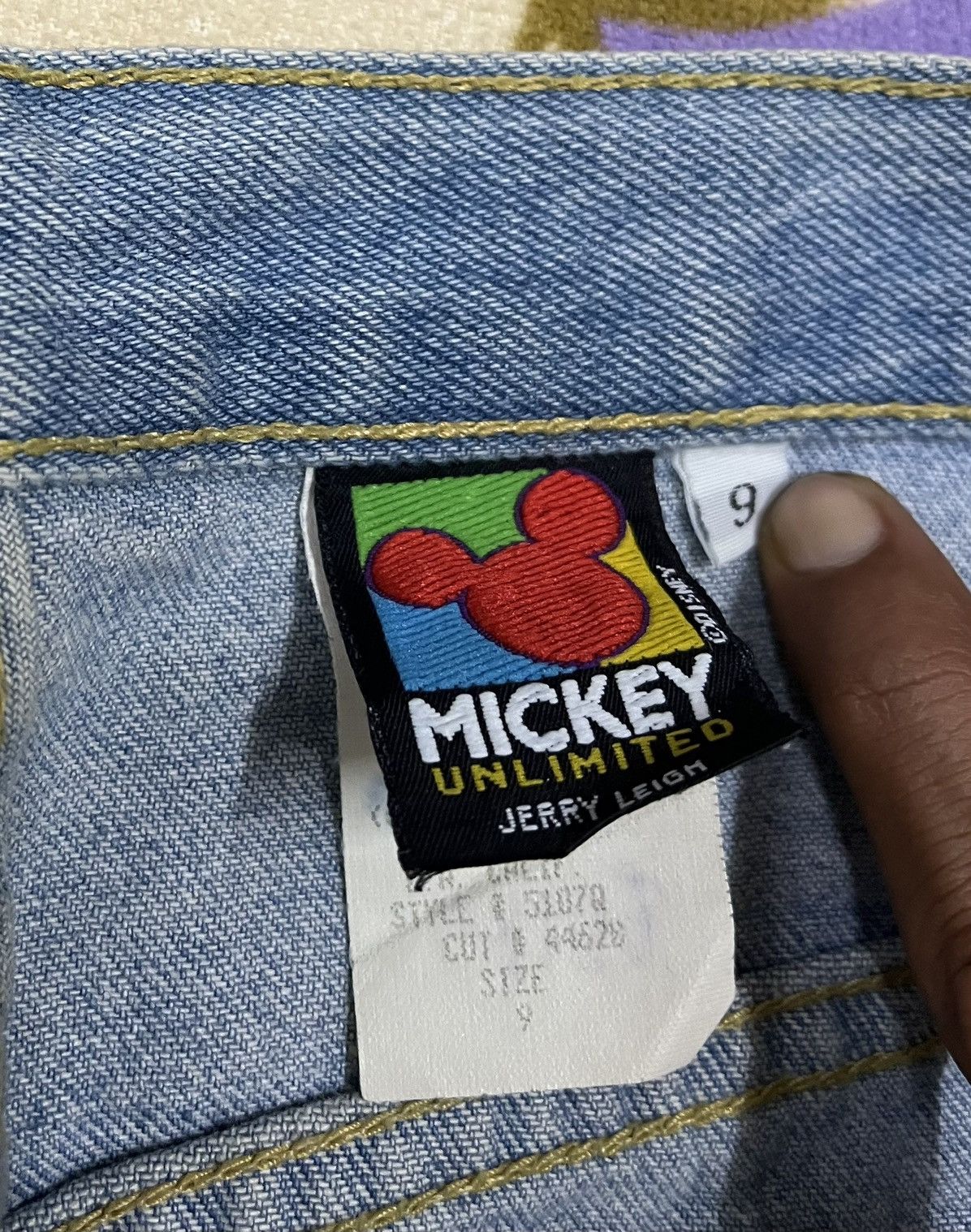 Mickey Mouse Vintage MICKEY MOUSE Made in USA Talon Zip Denim x Rare Size US 31 - 8 Thumbnail