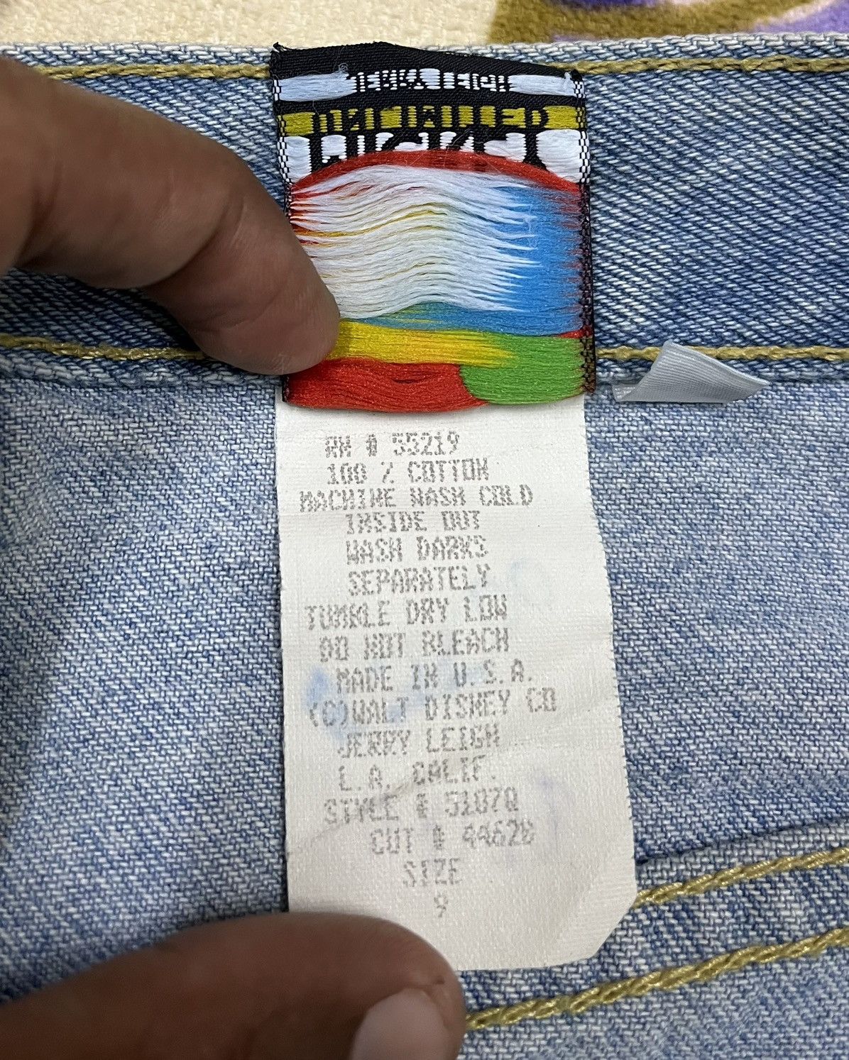 Mickey Mouse Vintage MICKEY MOUSE Made in USA Talon Zip Denim x Rare Size US 31 - 10 Thumbnail