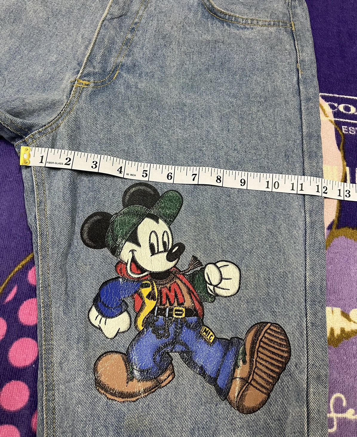Mickey Mouse Vintage MICKEY MOUSE Made in USA Talon Zip Denim x Rare Size US 31 - 13 Thumbnail