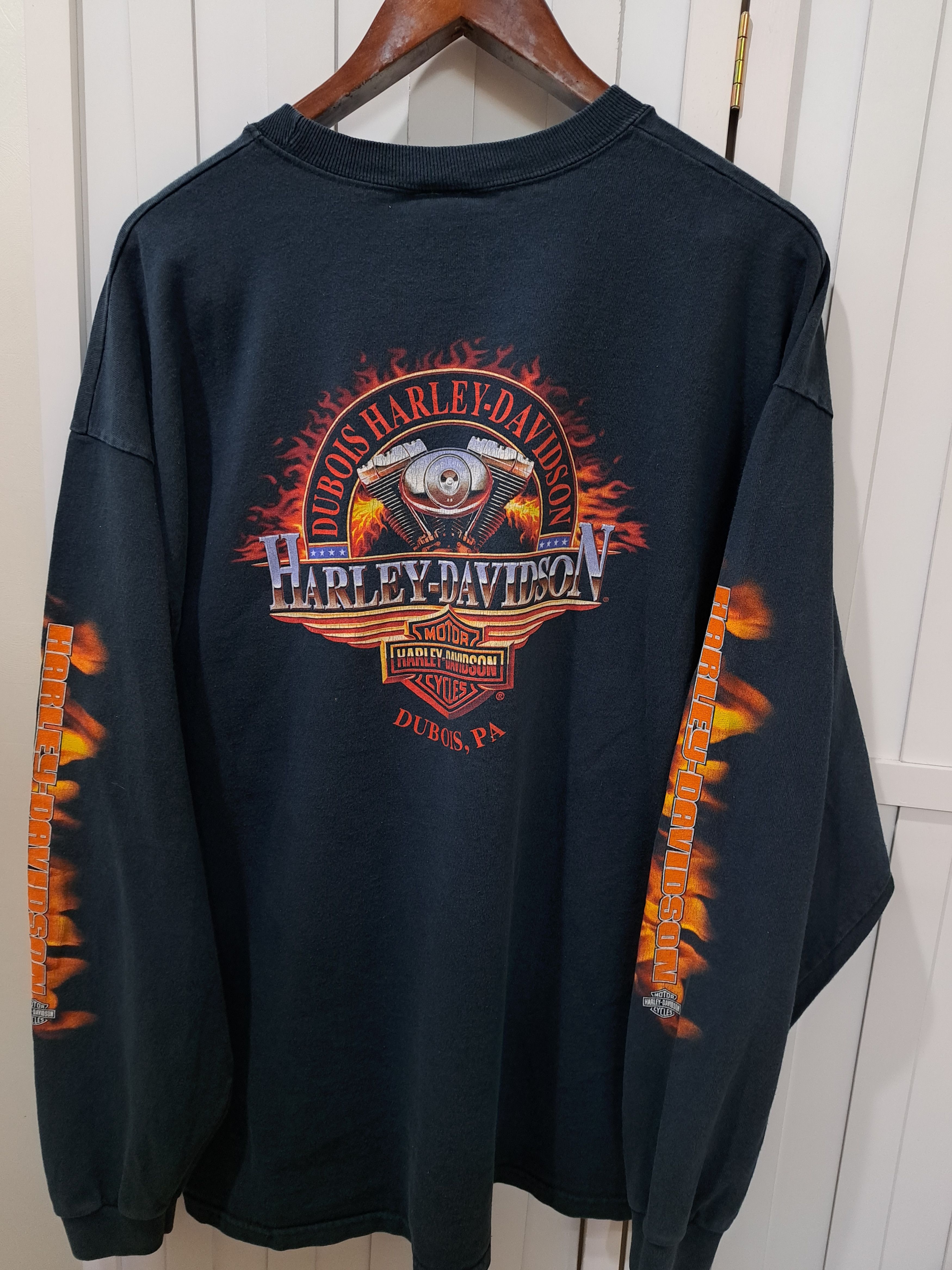 Harley Davidson Vintage Harley Davidson Flame Long Sleeve T-Shirt Size US XXL / EU 58 / 5 - 3 Thumbnail