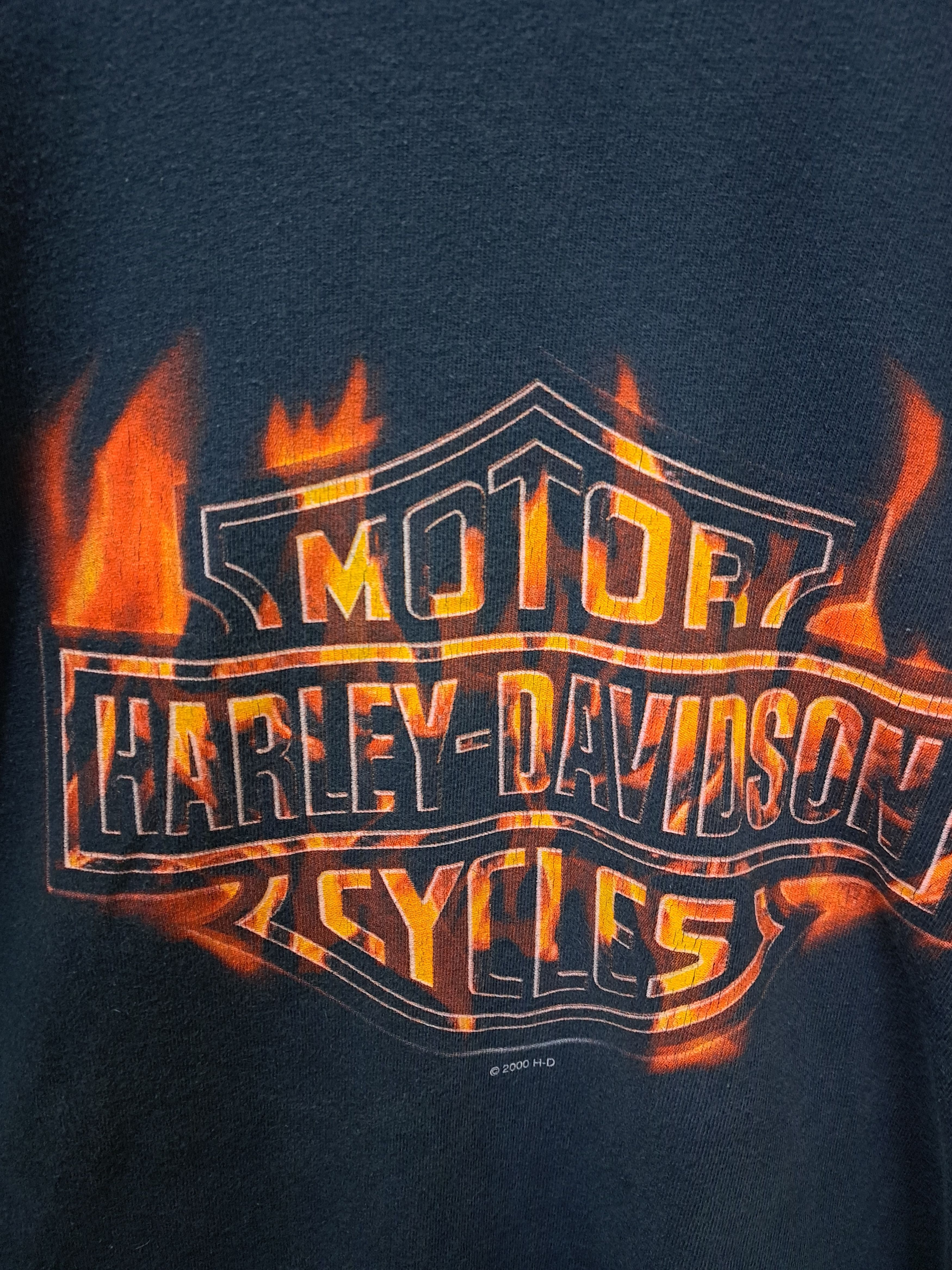 Harley Davidson Vintage Harley Davidson Flame Long Sleeve T-Shirt Size US XXL / EU 58 / 5 - 2 Thumbnail