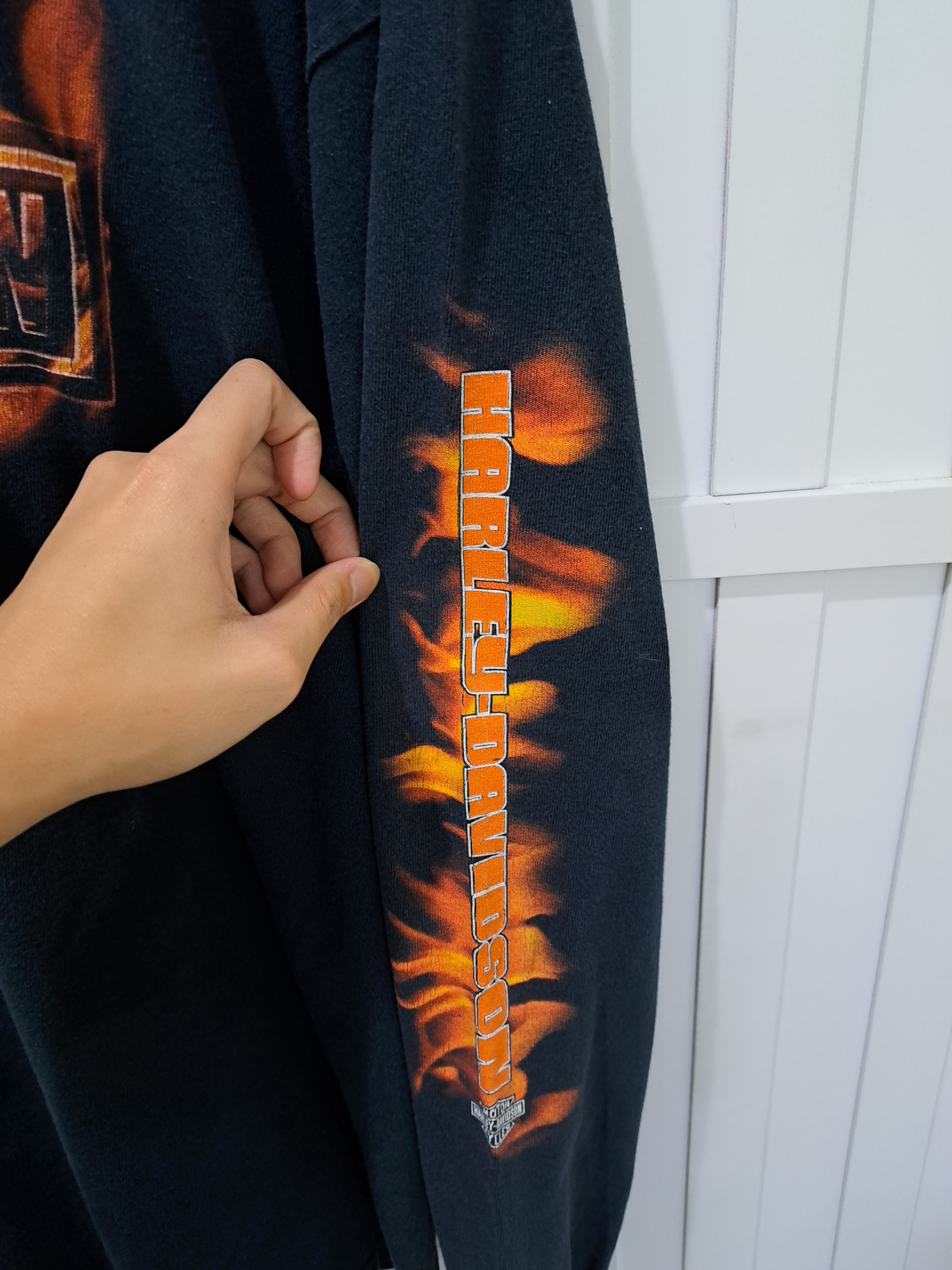 Harley Davidson Vintage Harley Davidson Flame Long Sleeve T-Shirt Size US XXL / EU 58 / 5 - 4 Thumbnail