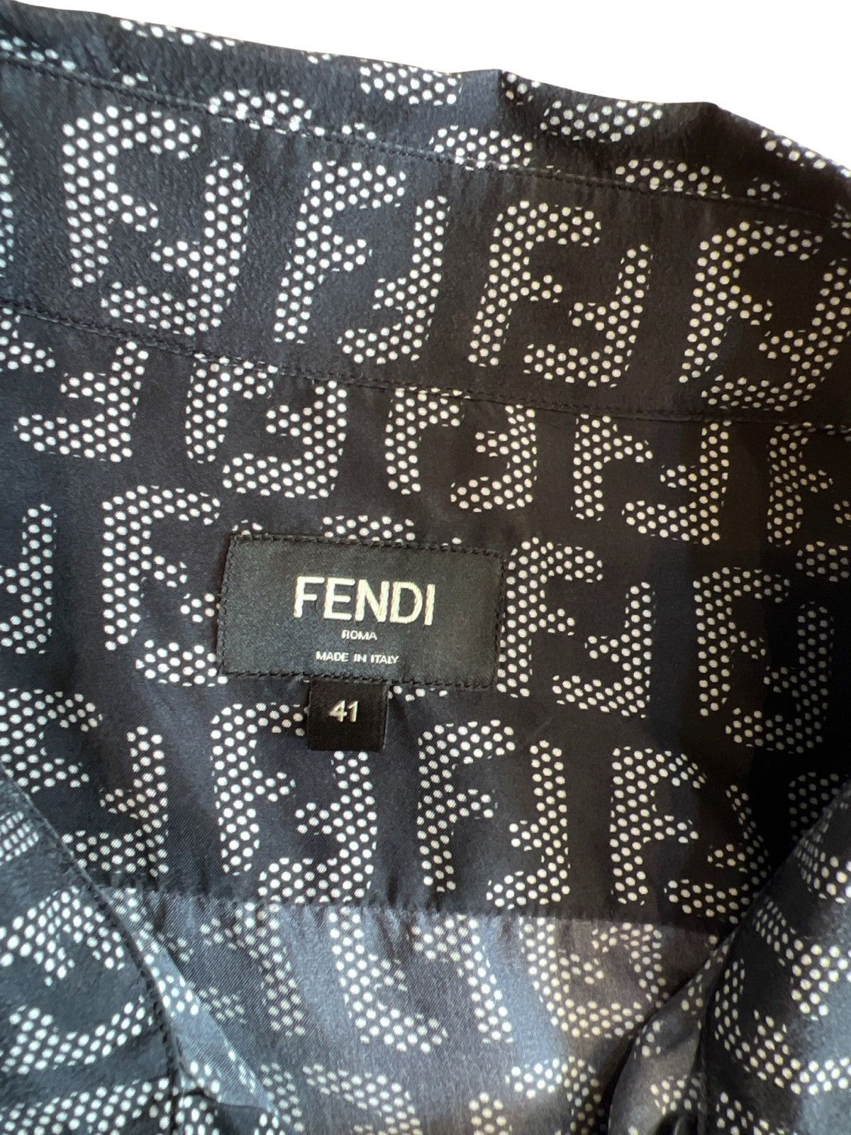 Fendi FENDI MONOGRAM SILK SHIRT Size US XL / EU 56 / 4 - 3 Thumbnail