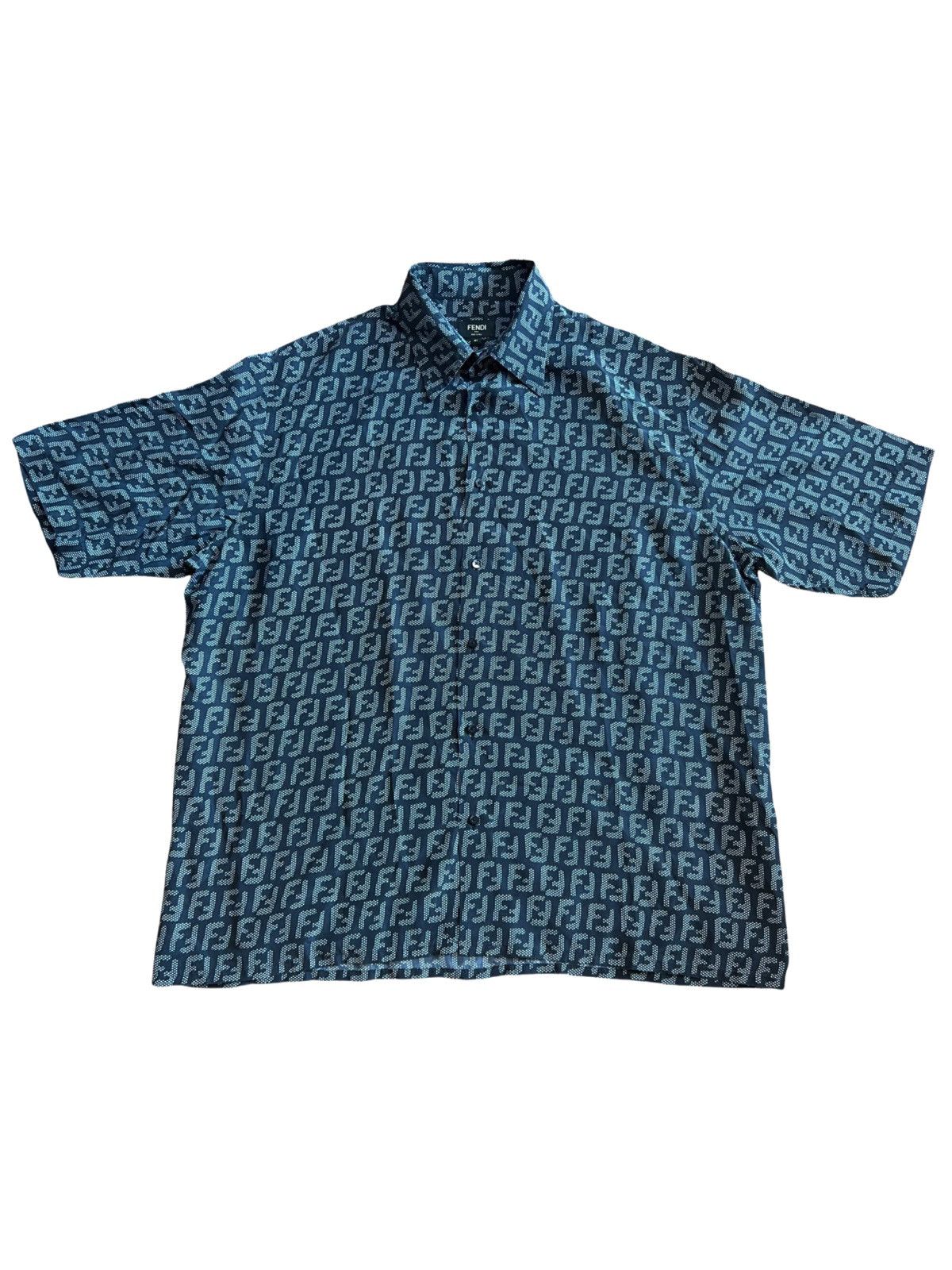 Fendi FENDI MONOGRAM SILK SHIRT Size US XL / EU 56 / 4 - 1 Thumbnail