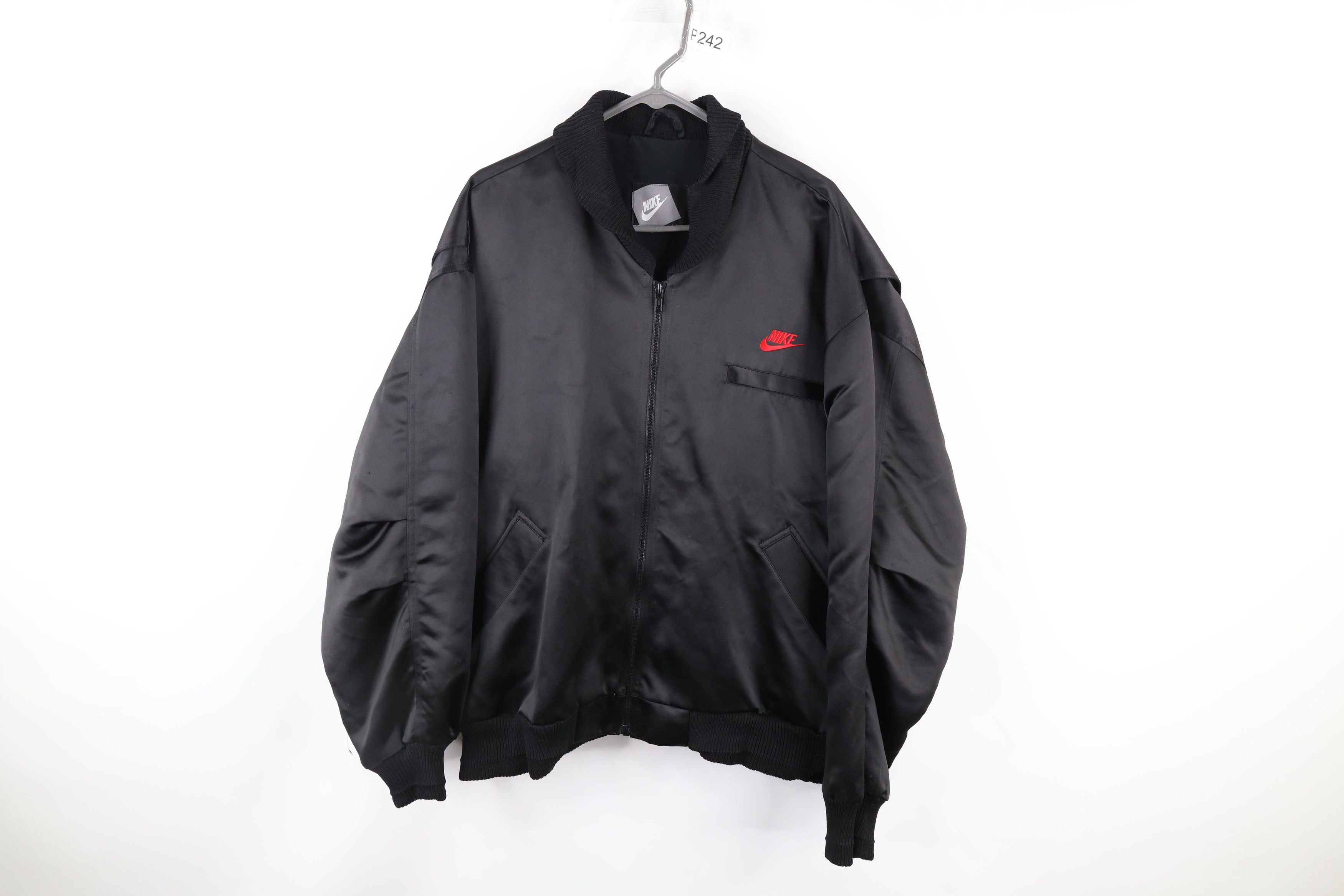 Nike Vintage 90s Nike James Nike Racing Out Satin Bomber Jacket Size US L / EU 52-54 / 3 - 1 Thumbnail