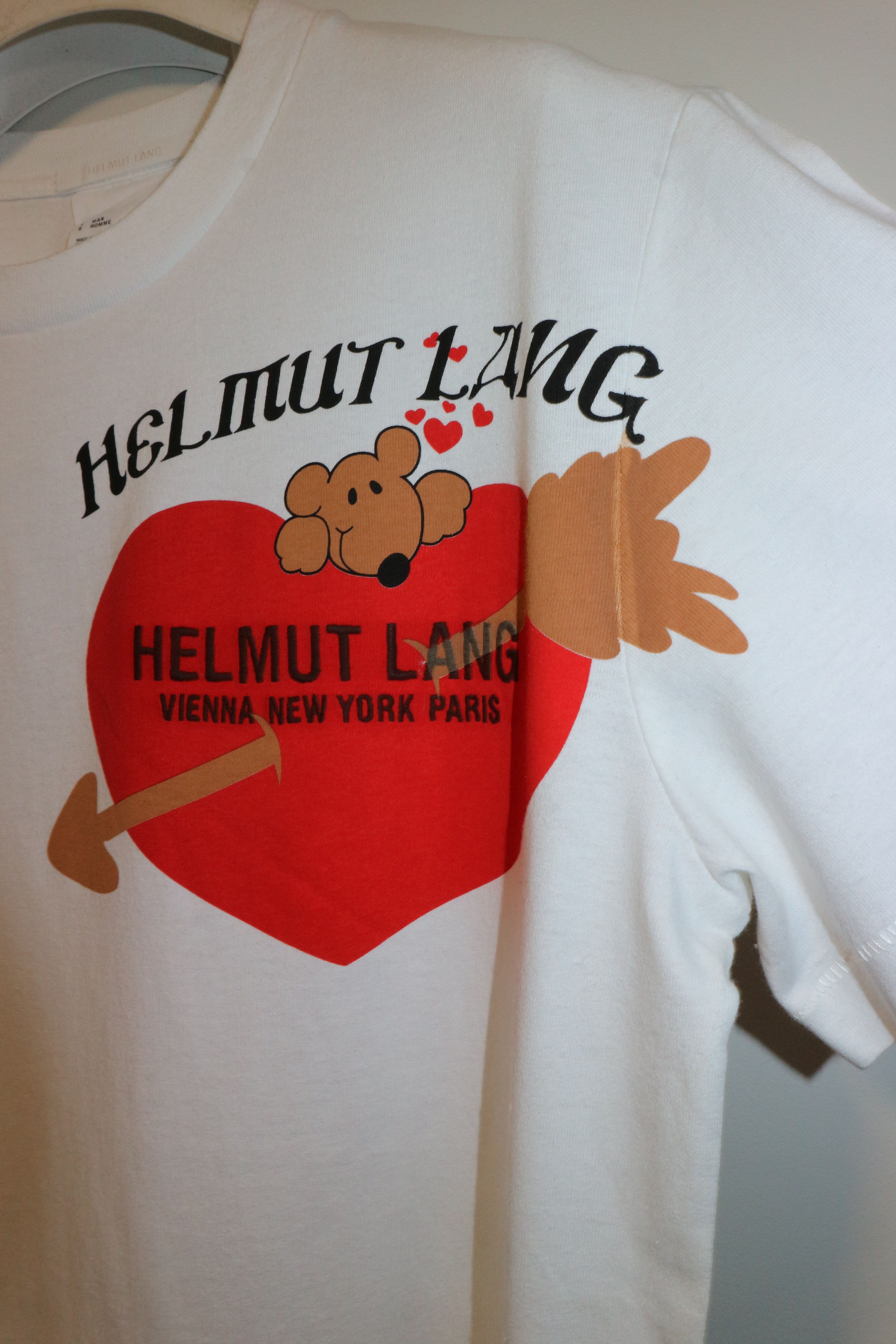 Helmut Lang Teddy bear valentine t-shirt Size US S / EU 44-46 / 1 - 5 Thumbnail