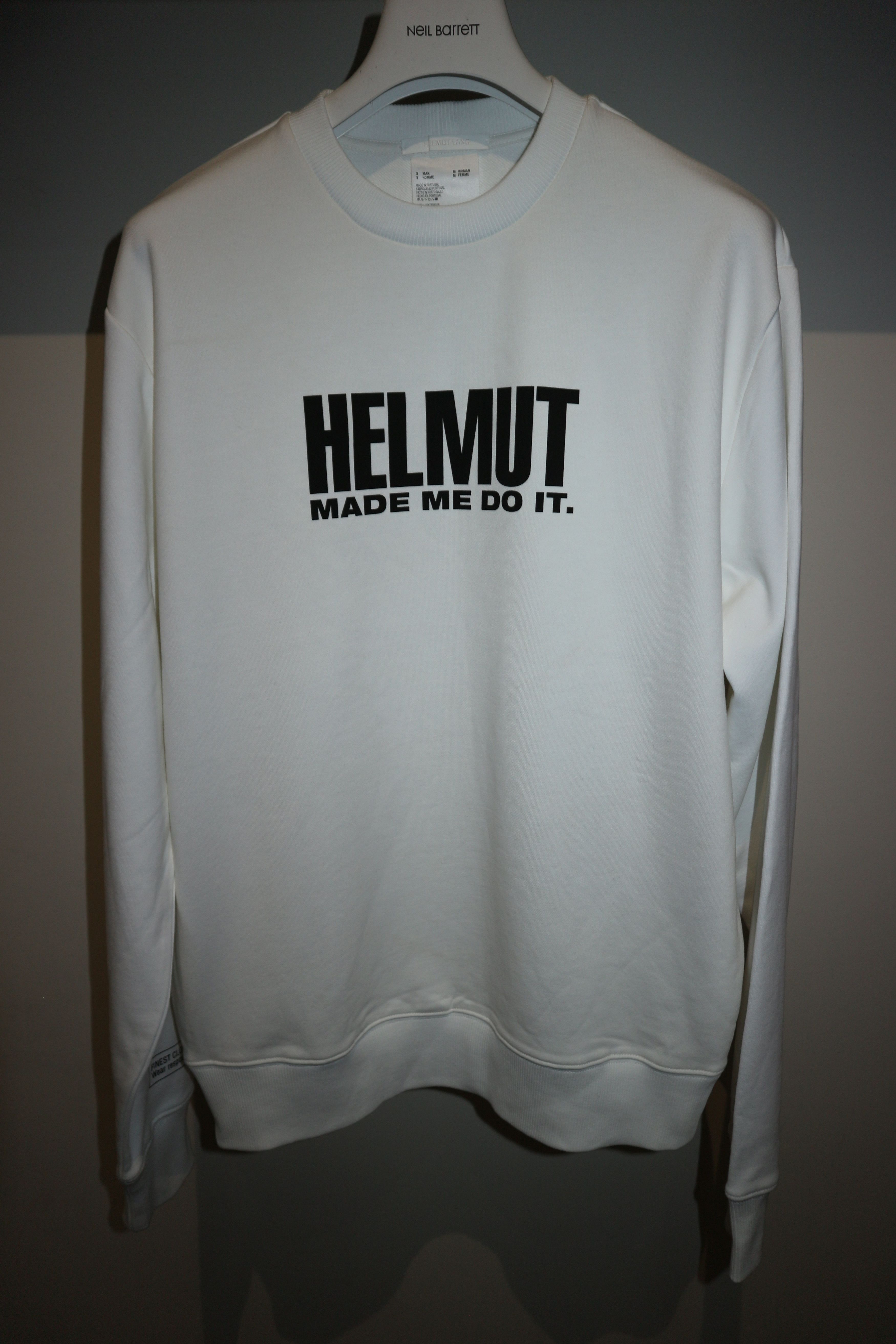 Helmut Lang Slogan logo print sweatshirt Size US S / EU 44-46 / 1 - 7 Thumbnail