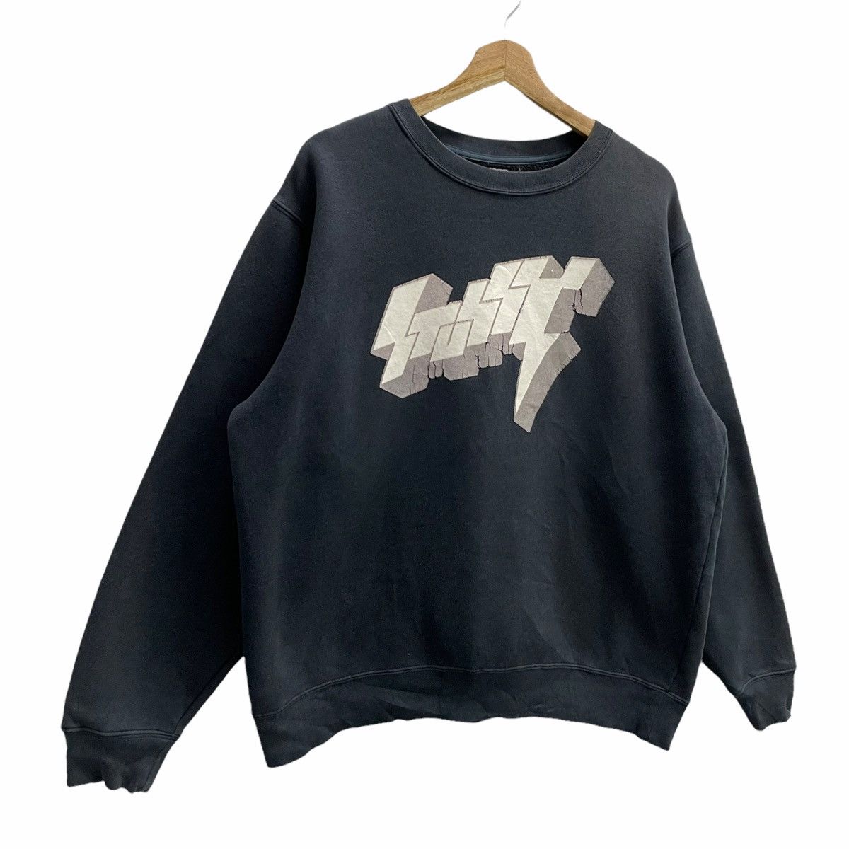 Stussy × Vintage 💥 STUSSY WTAPS LOGO FONT PULLOVER SWEATSHIRT Size US M / EU 48-50 / 2 - 3 Thumbnail