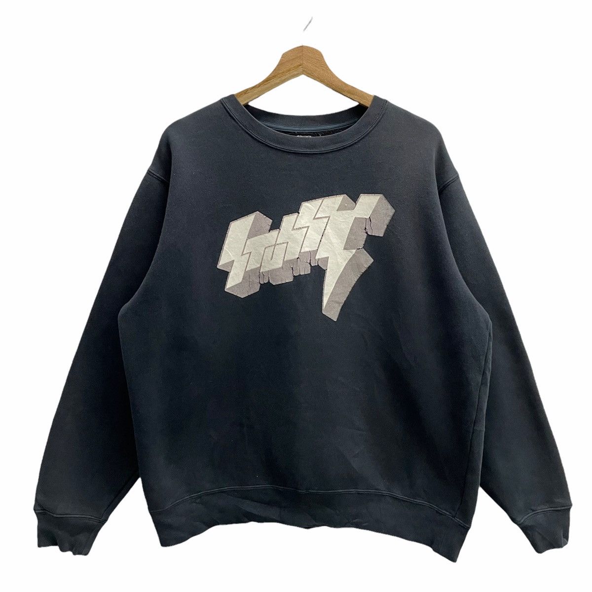 Stussy × Vintage 💥 STUSSY WTAPS LOGO FONT PULLOVER SWEATSHIRT Size US M / EU 48-50 / 2 - 1 Thumbnail