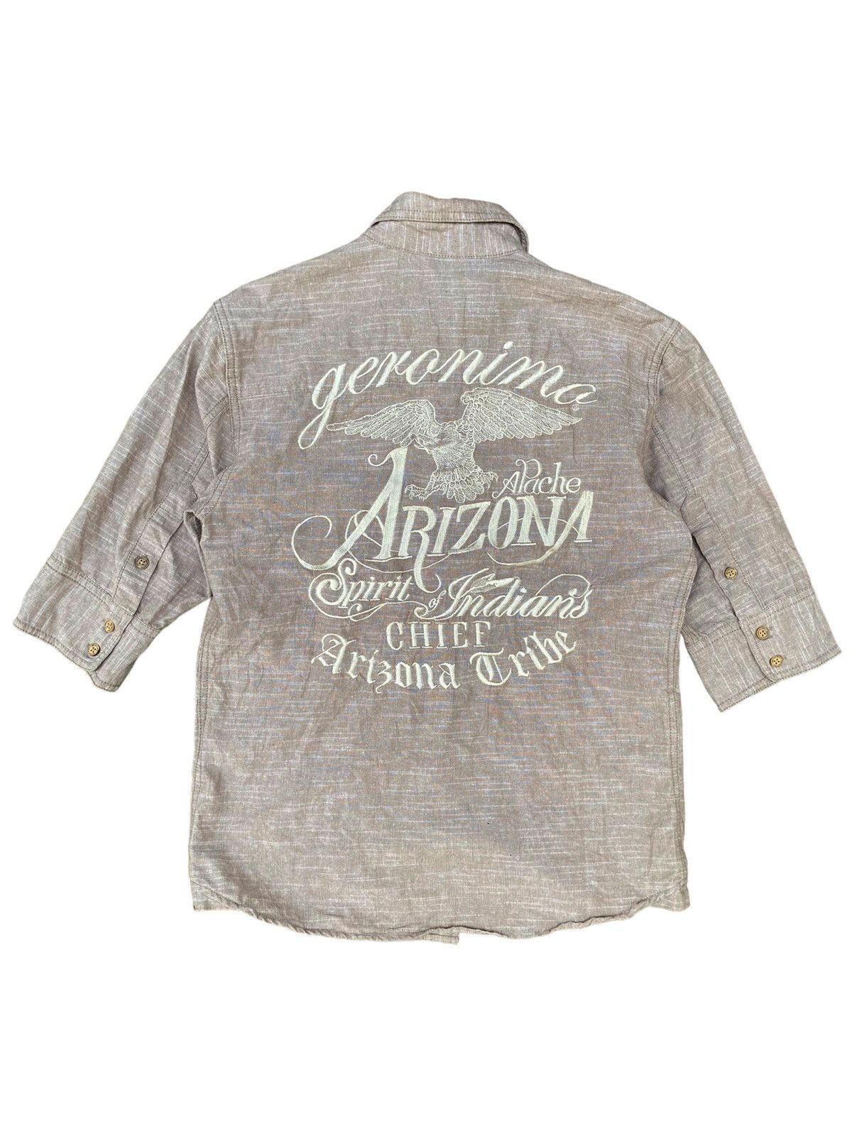 Geronimo Chief USA Chambray Shirt 3/4 Sleeve